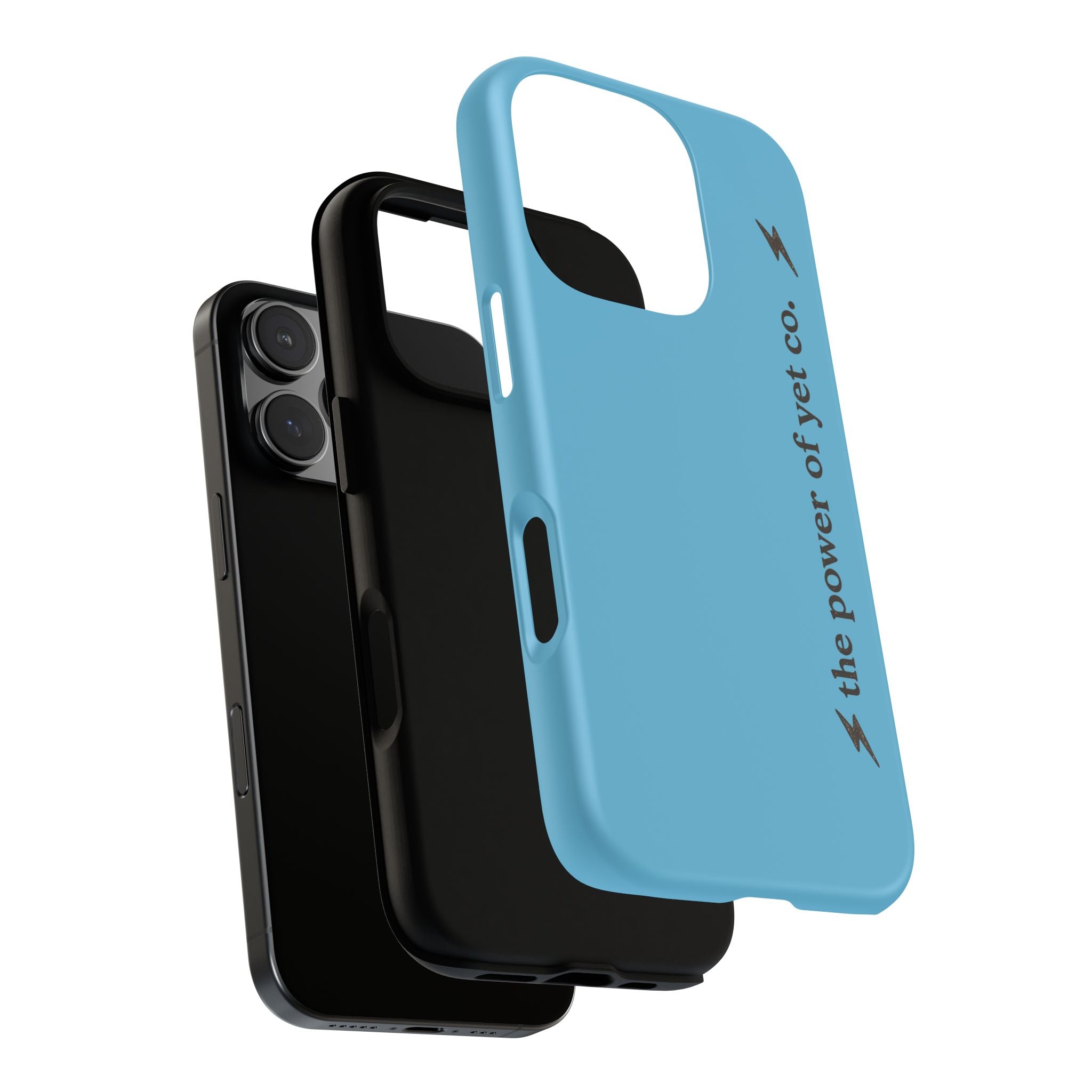 Phone Case — Blue "the power of yet co." Slim Protective Cover