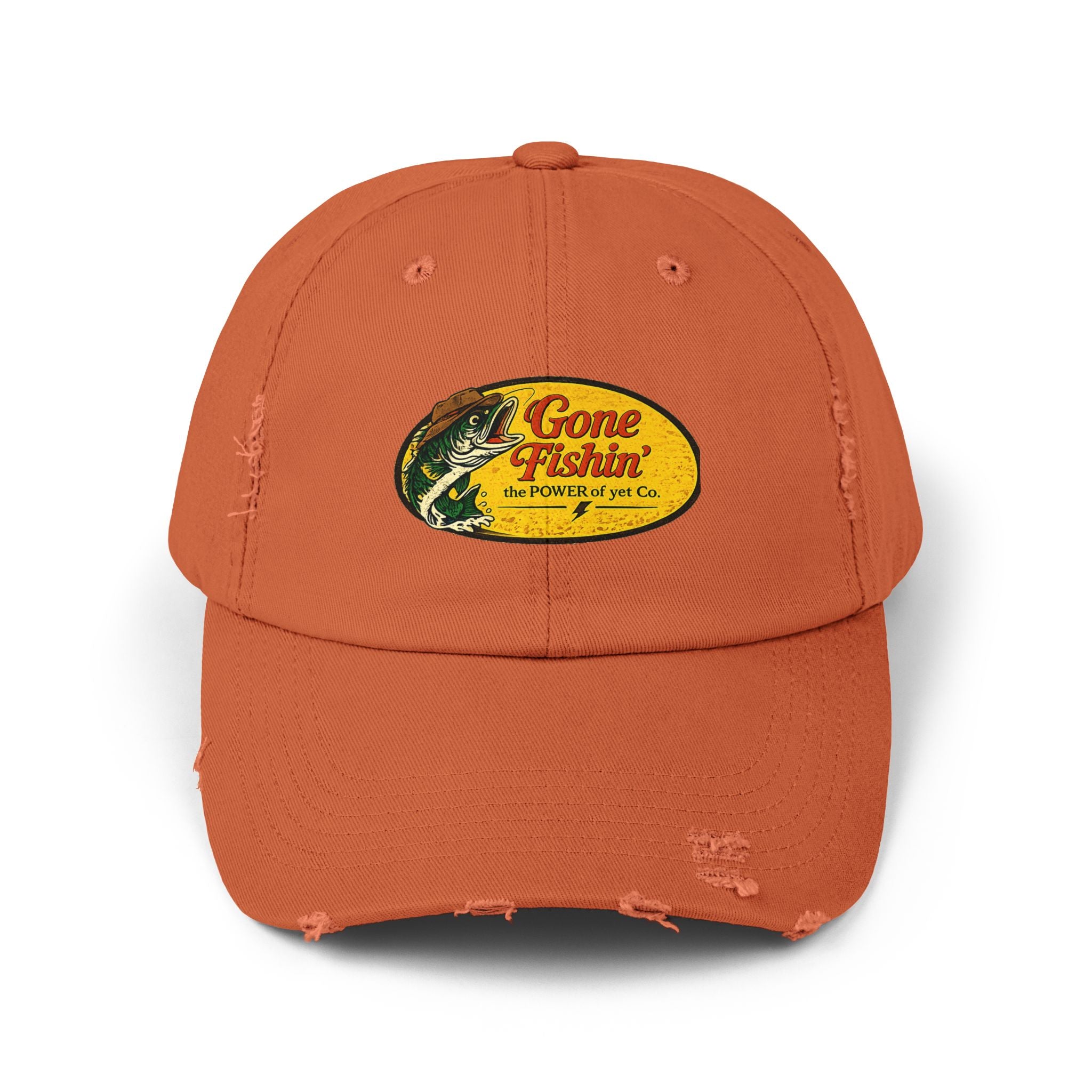Gone Fishin' Distressed Baseball Cap – Vintage Fishing Hat