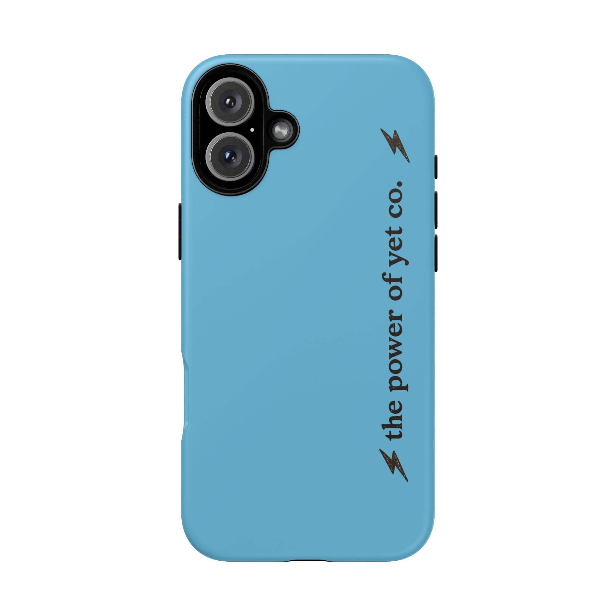Phone Case — Blue "the power of yet co." Slim Protective Cover