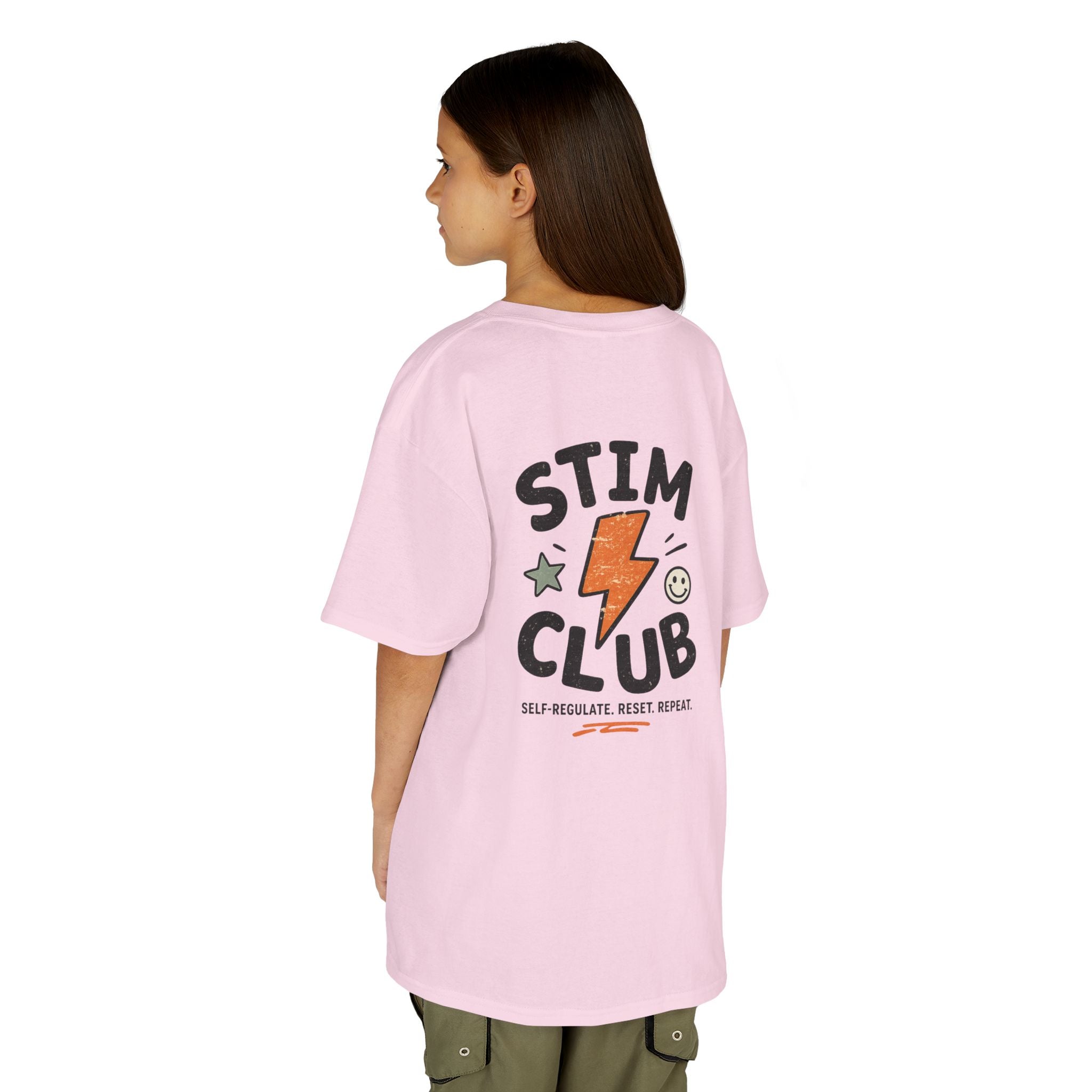 Stim Club Kids Tee — "Stim Club" Lightning Design Kids T-Shirt