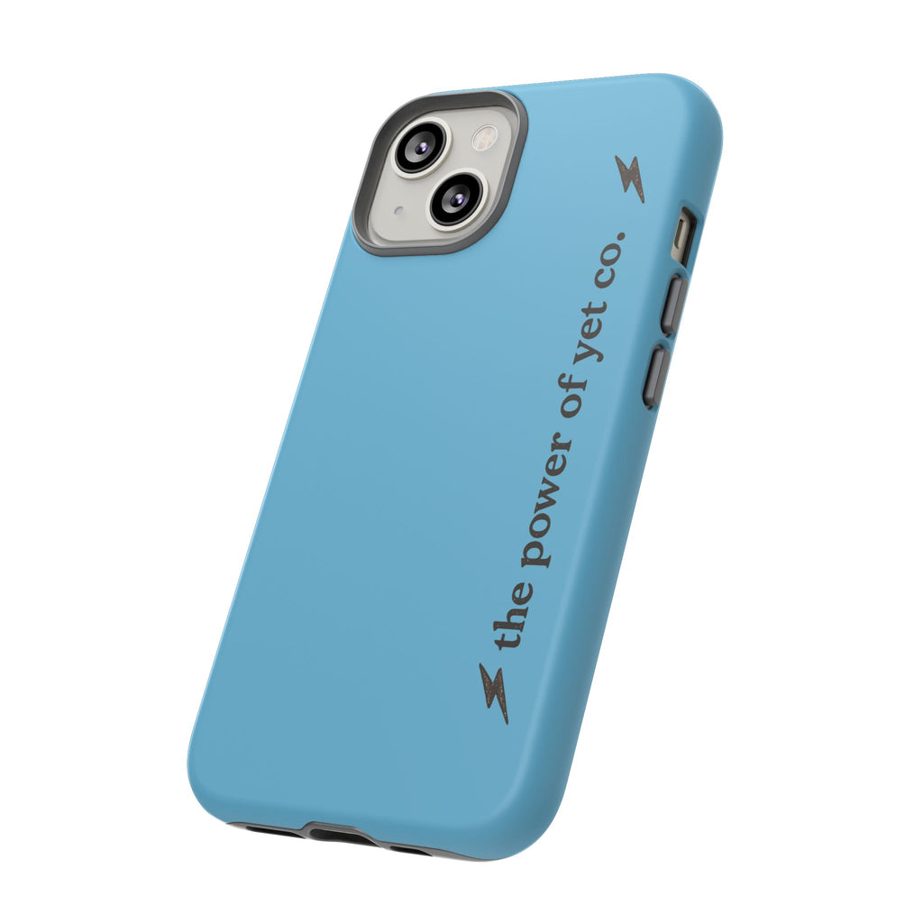 Phone Case — Blue "the power of yet co." Slim Protective Cover