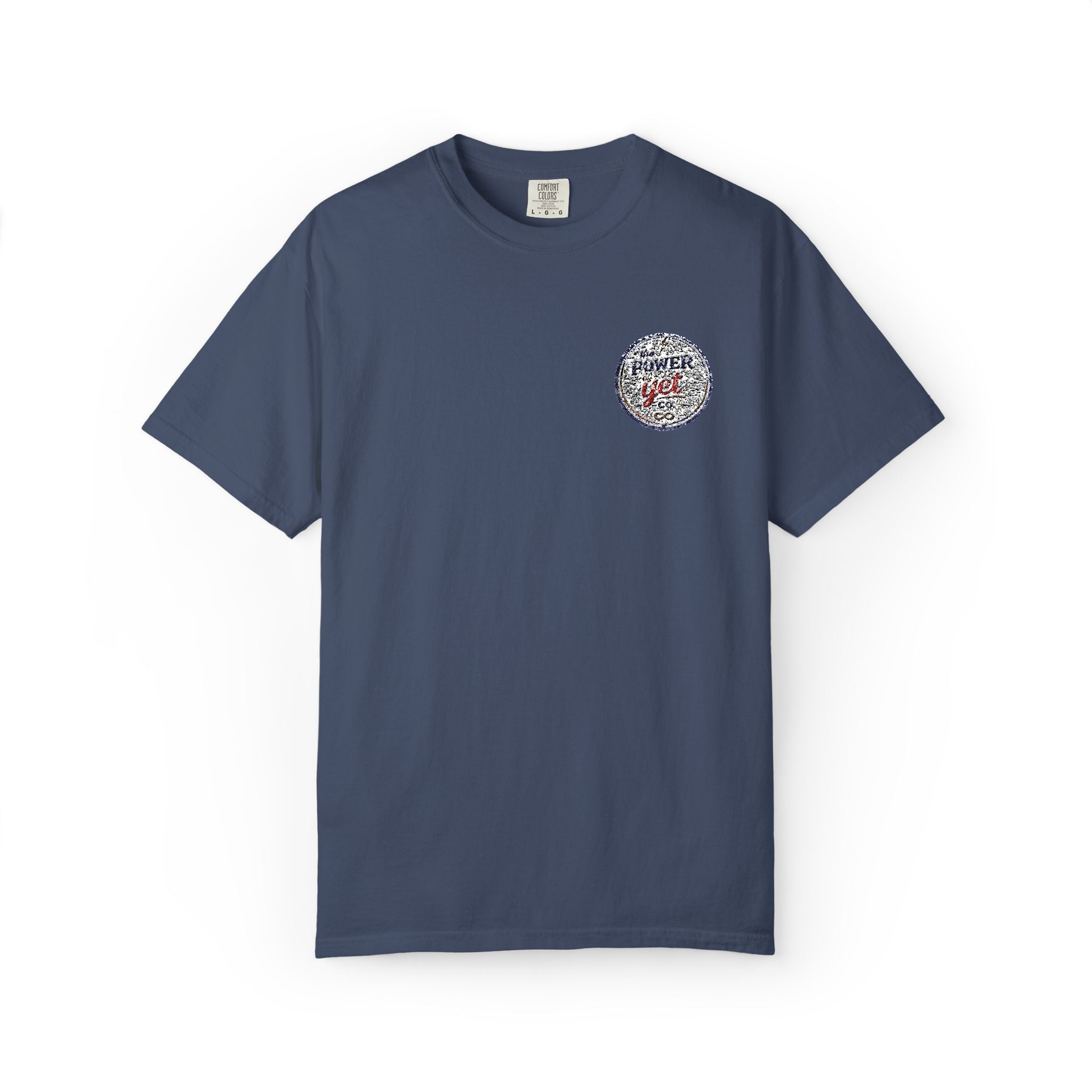 Vintage Travel Patch T-Shirt — 'I  NY' Retro Chest Logo