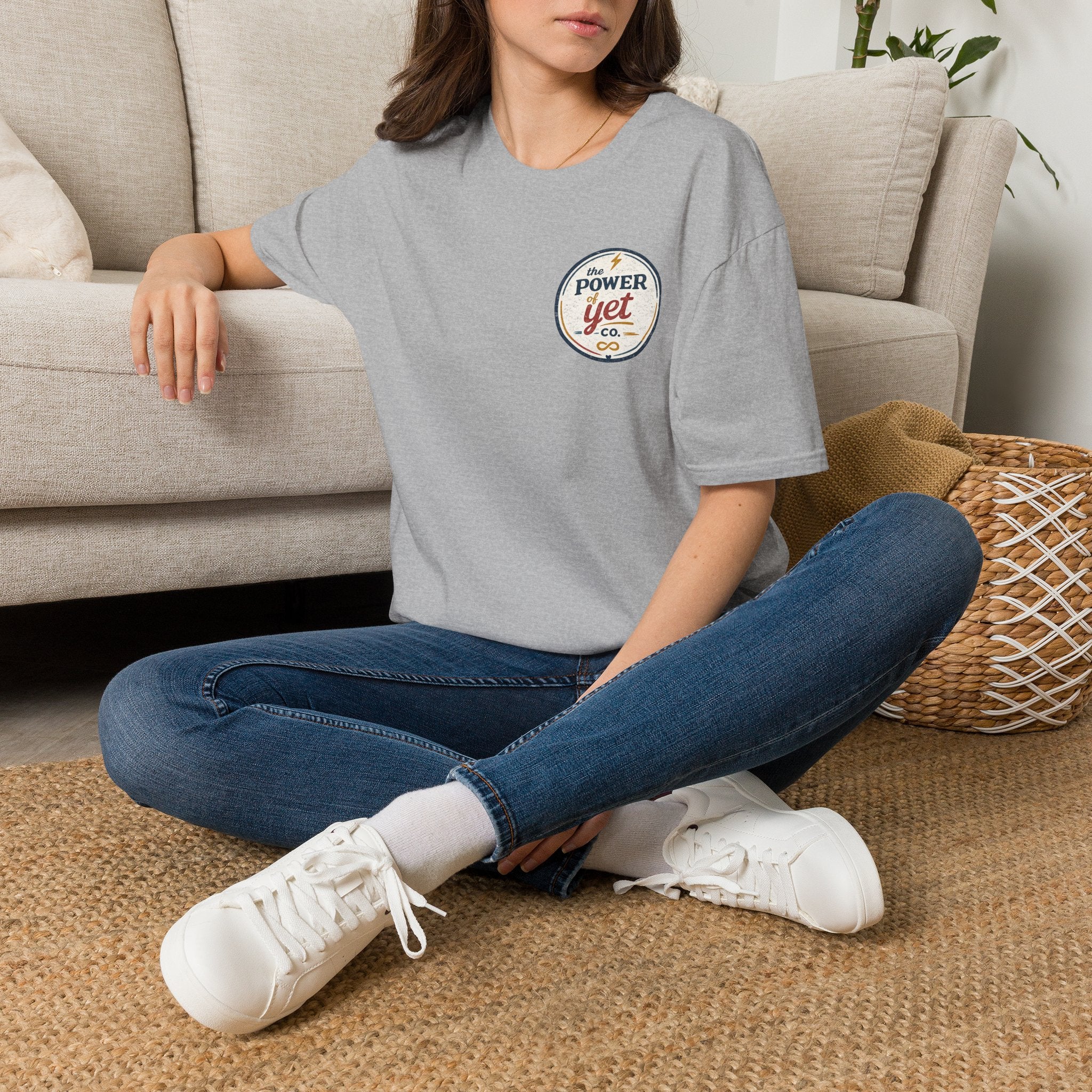 T-Shirt — The Power Yet Co. Retro Motivational Logo Tee