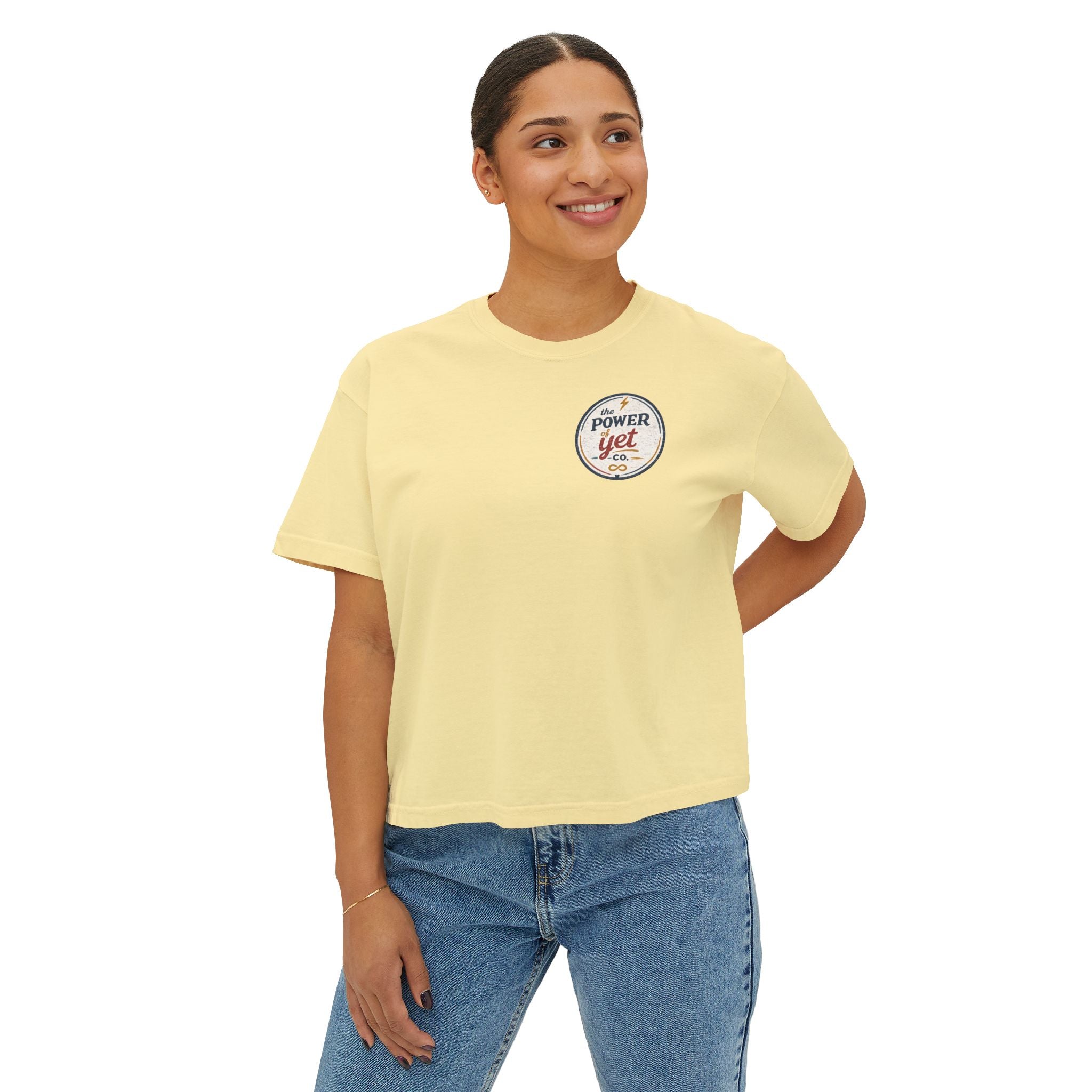 Inclusion Power Tee — Women's Boxy T-Shirt with 'The Power of Yet' Graphic