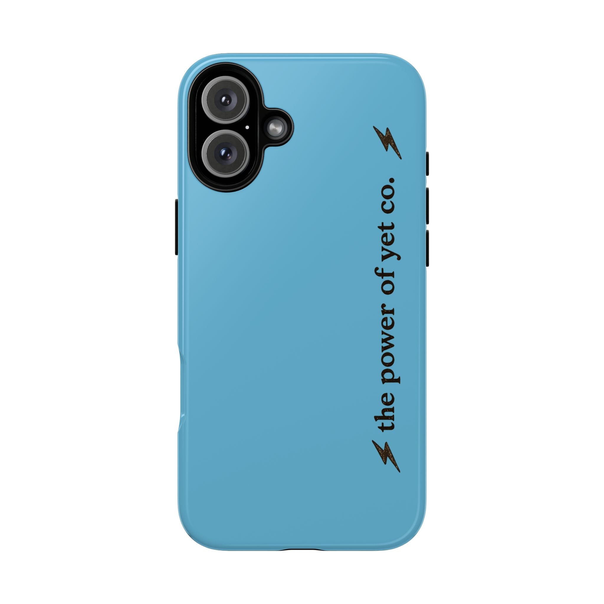 Phone Case — Blue "the power of yet co." Slim Protective Cover