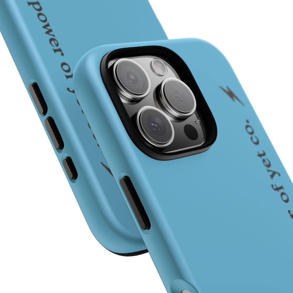 Phone Case — Blue "the power of yet co." Slim Protective Cover