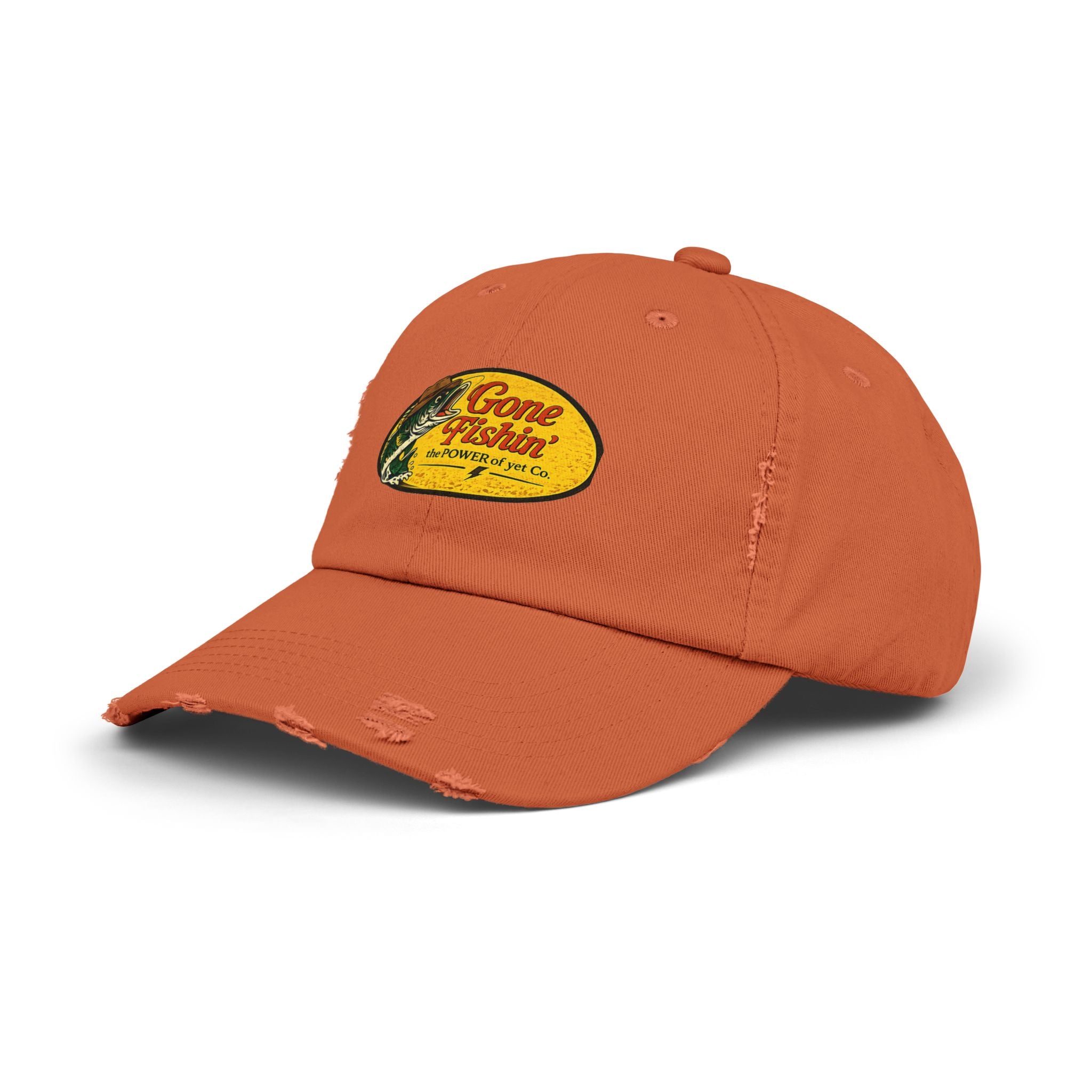 Gone Fishin' Distressed Baseball Cap – Vintage Fishing Hat