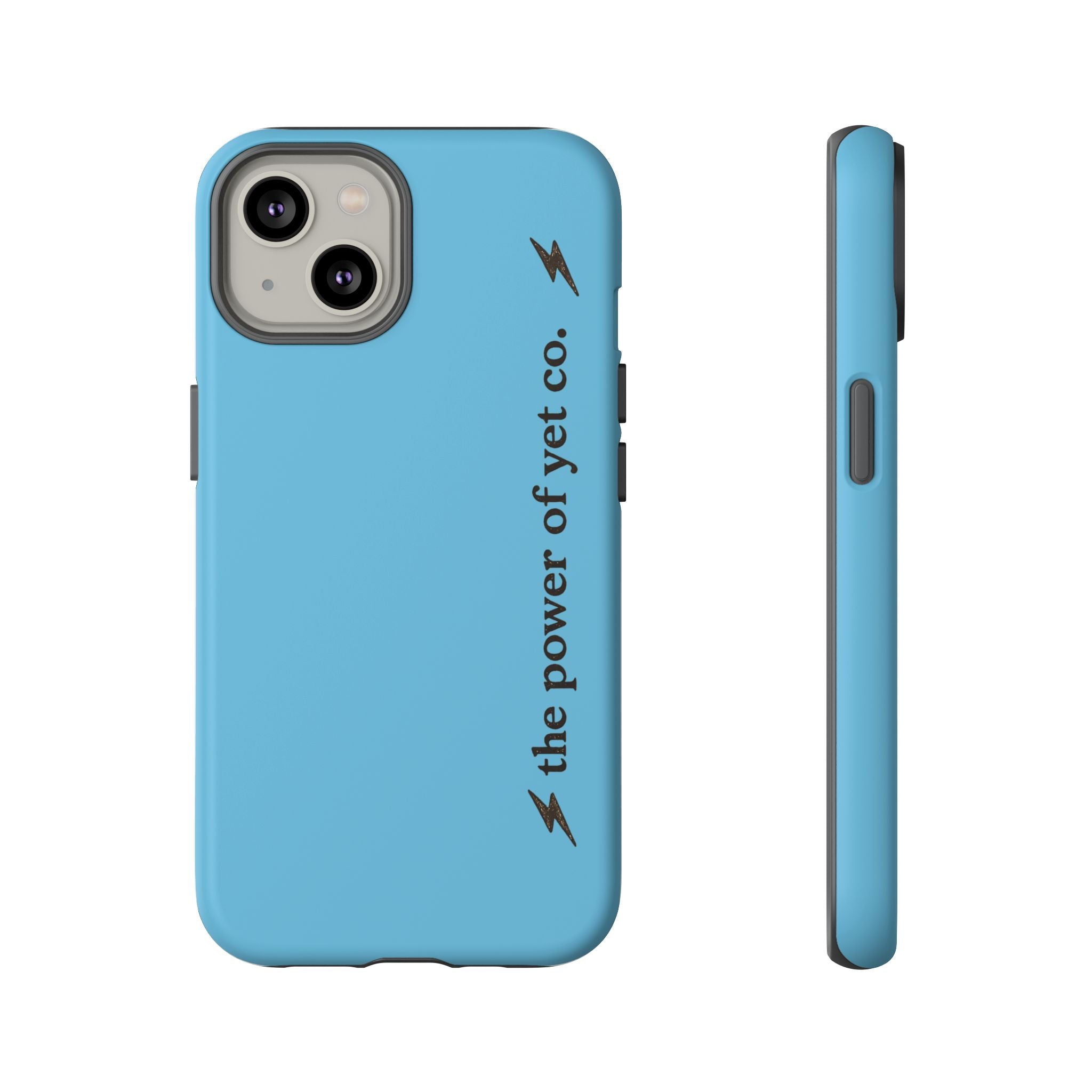 Phone Case — Blue "the power of yet co." Slim Protective Cover