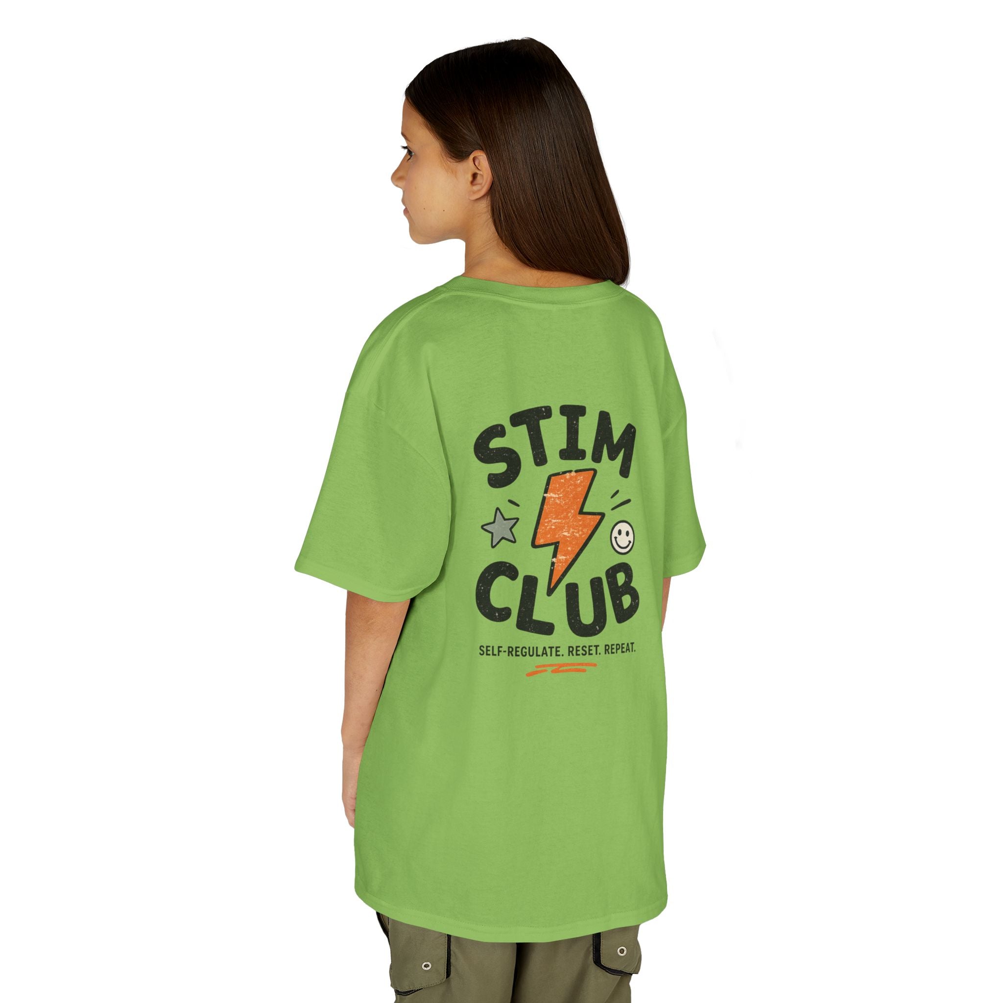 Stim Club Kids Tee — "Stim Club" Lightning Design Kids T-Shirt