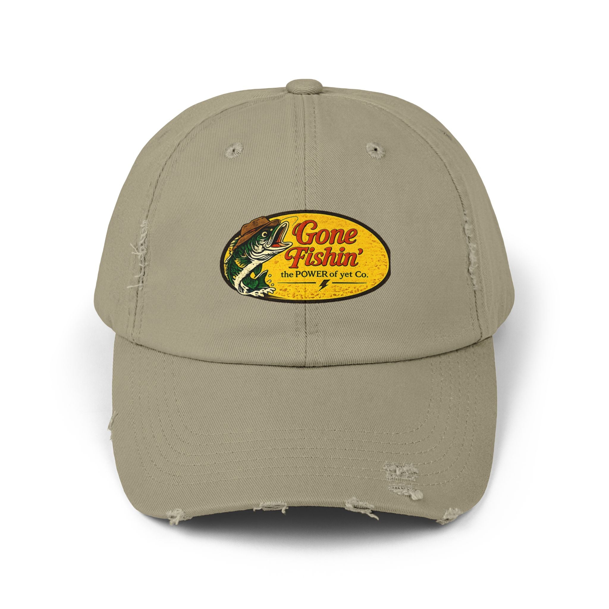 Gone Fishin' Distressed Baseball Cap – Vintage Fishing Hat