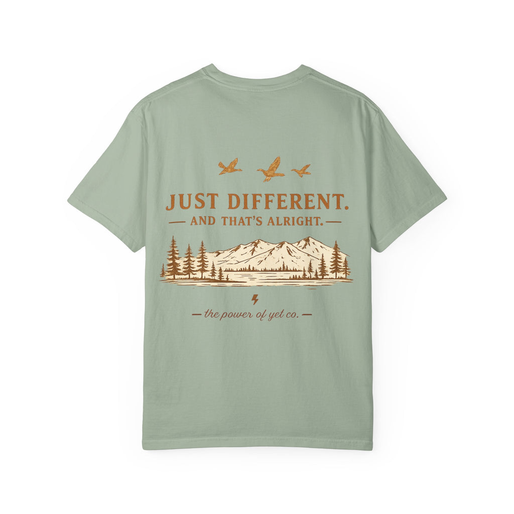 Just Different T-Shirt — "Just Different. And That’s Alright." Vintage Outdoor Graphic Tee
