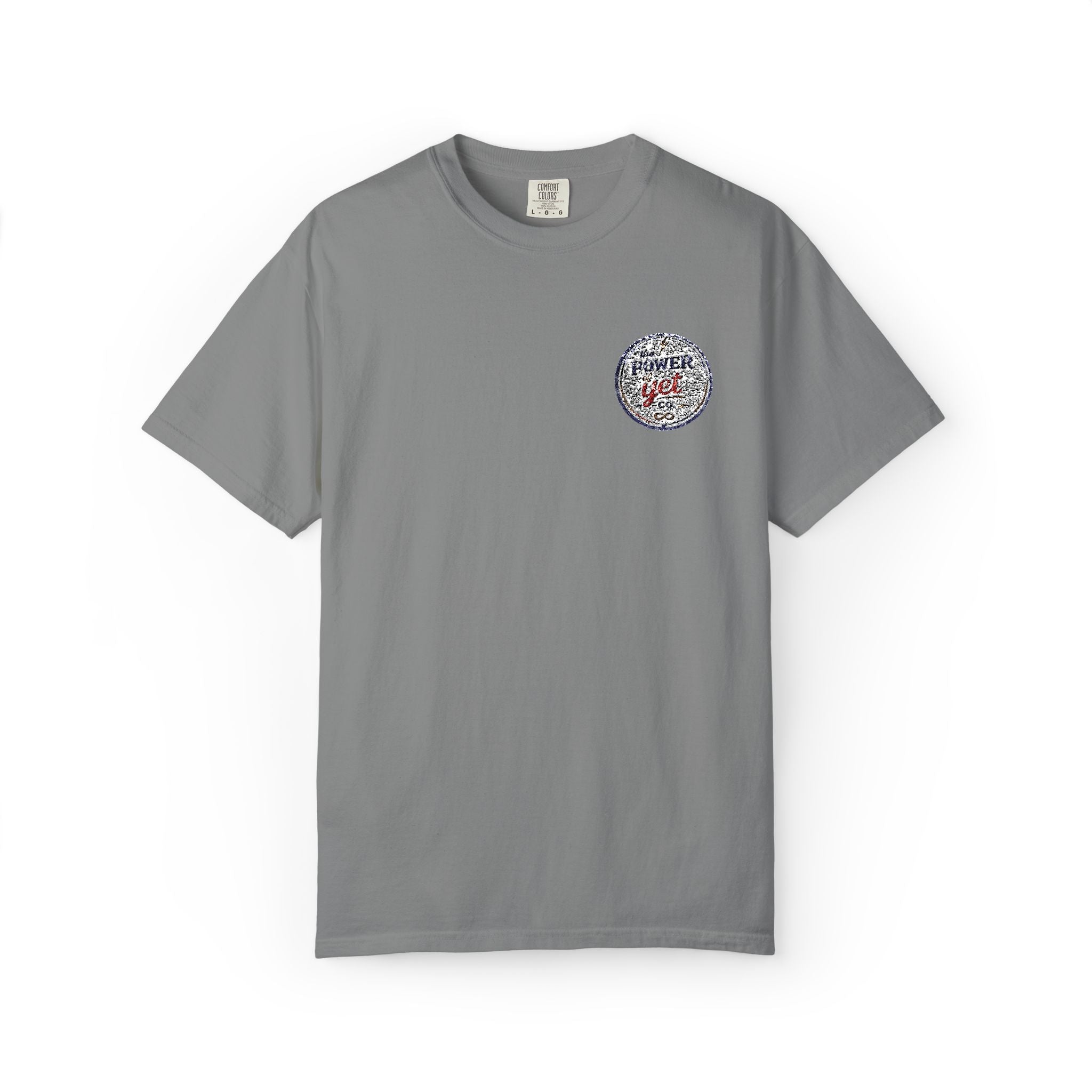Vintage Travel Patch T-Shirt — 'I  NY' Retro Chest Logo