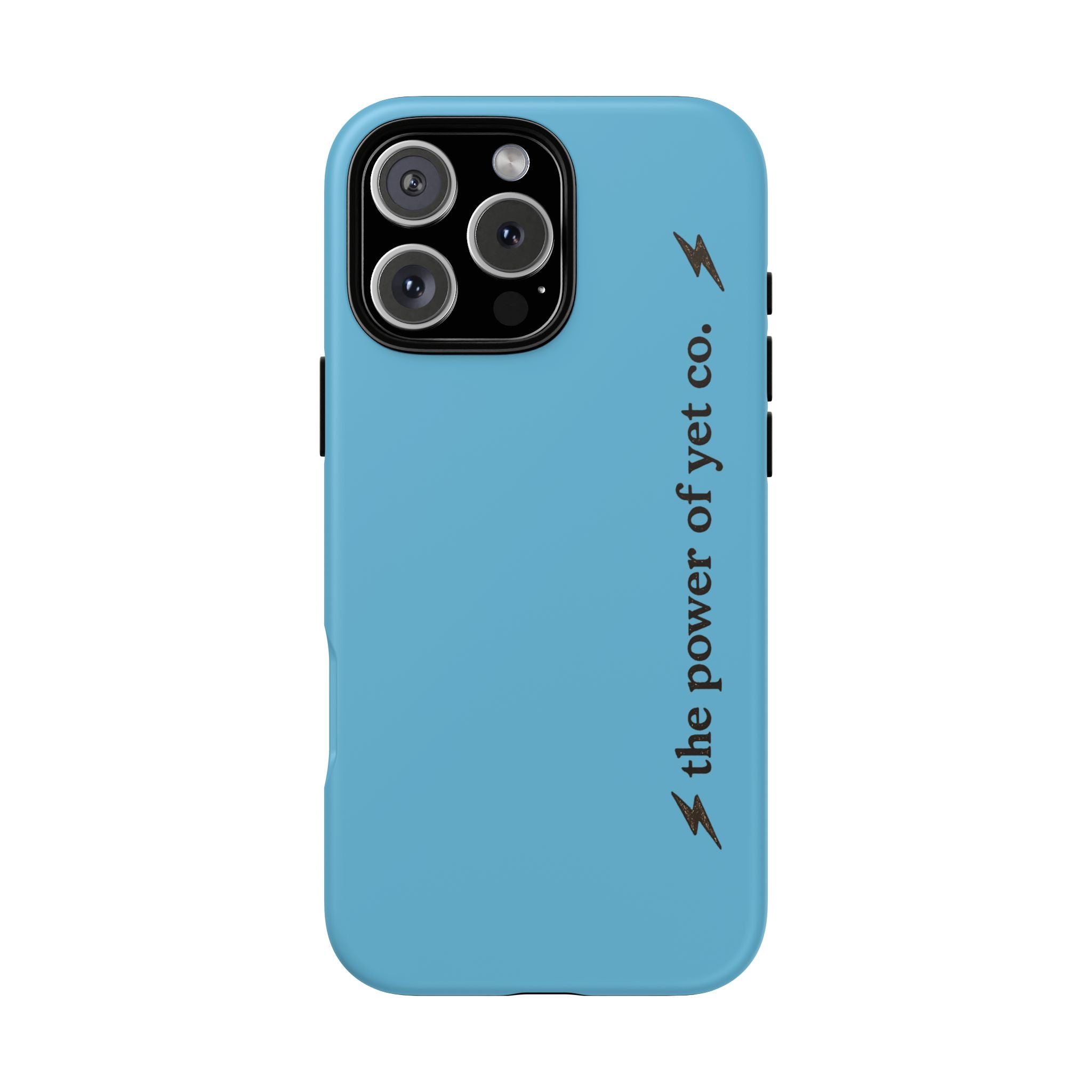 Phone Case — Blue "the power of yet co." Slim Protective Cover