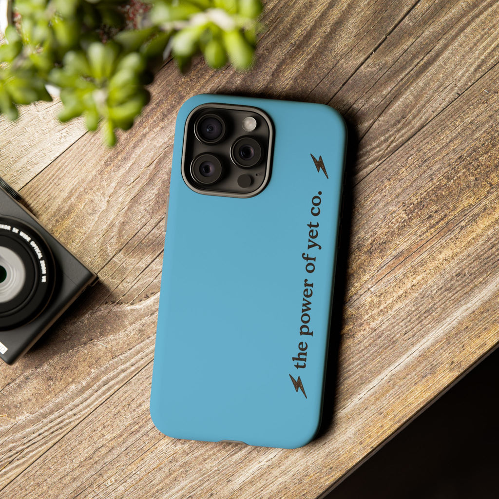 Phone Case — Blue "the power of yet co." Slim Protective Cover