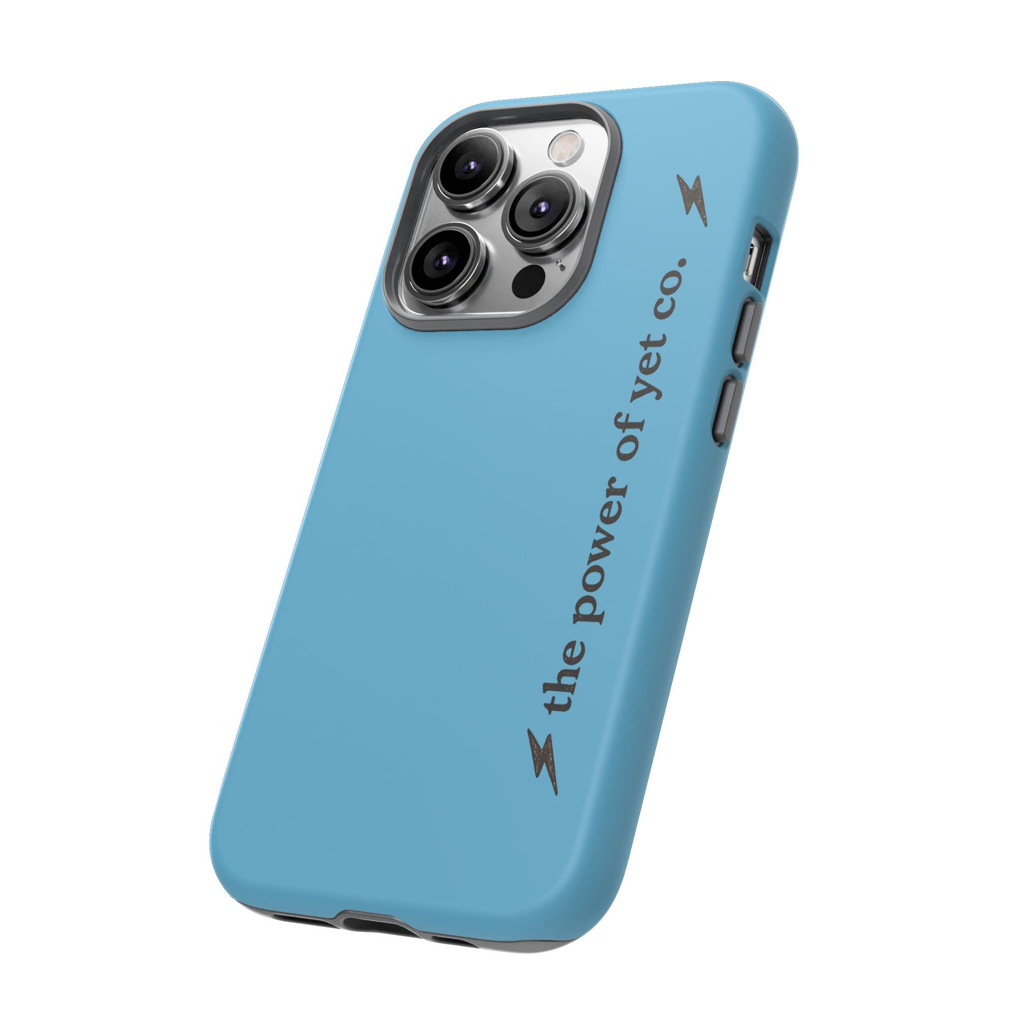 Phone Case — Blue "the power of yet co." Slim Protective Cover