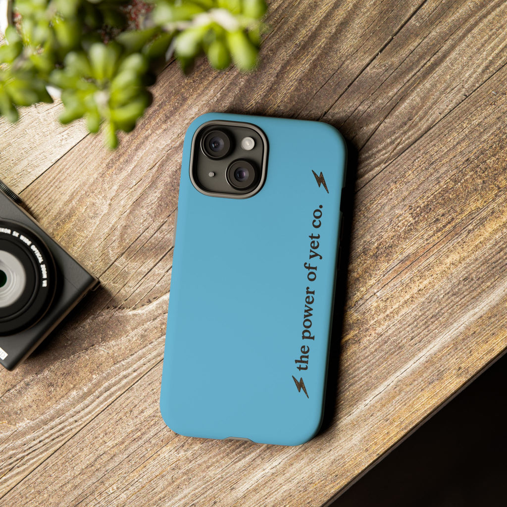 Phone Case — Blue "the power of yet co." Slim Protective Cover