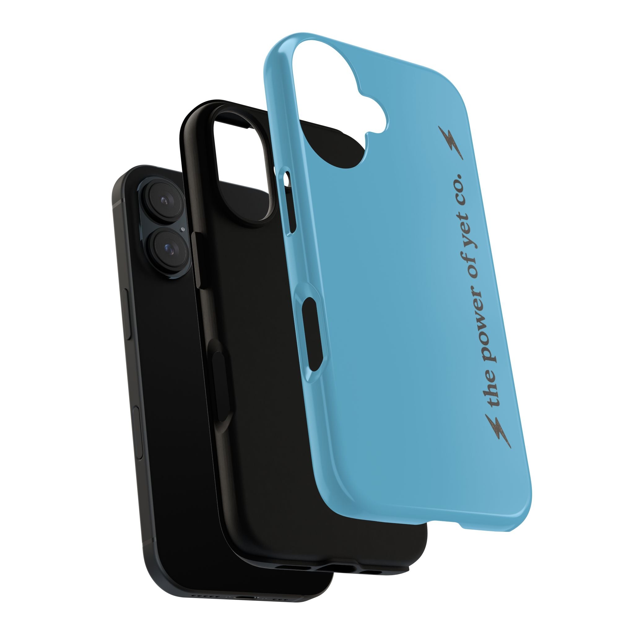 Phone Case — Blue "the power of yet co." Slim Protective Cover