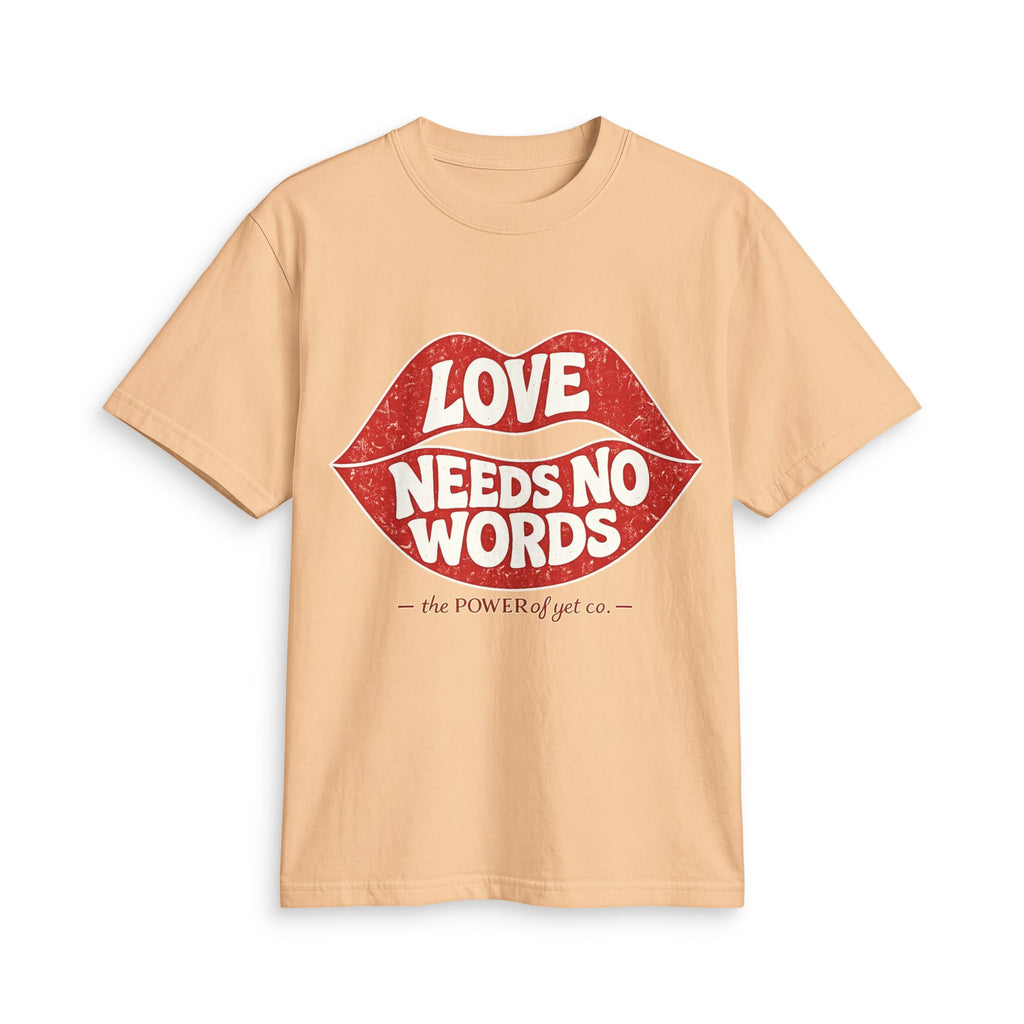Love Needs No Words T-Shirt — Retro Lip Graphic Tee