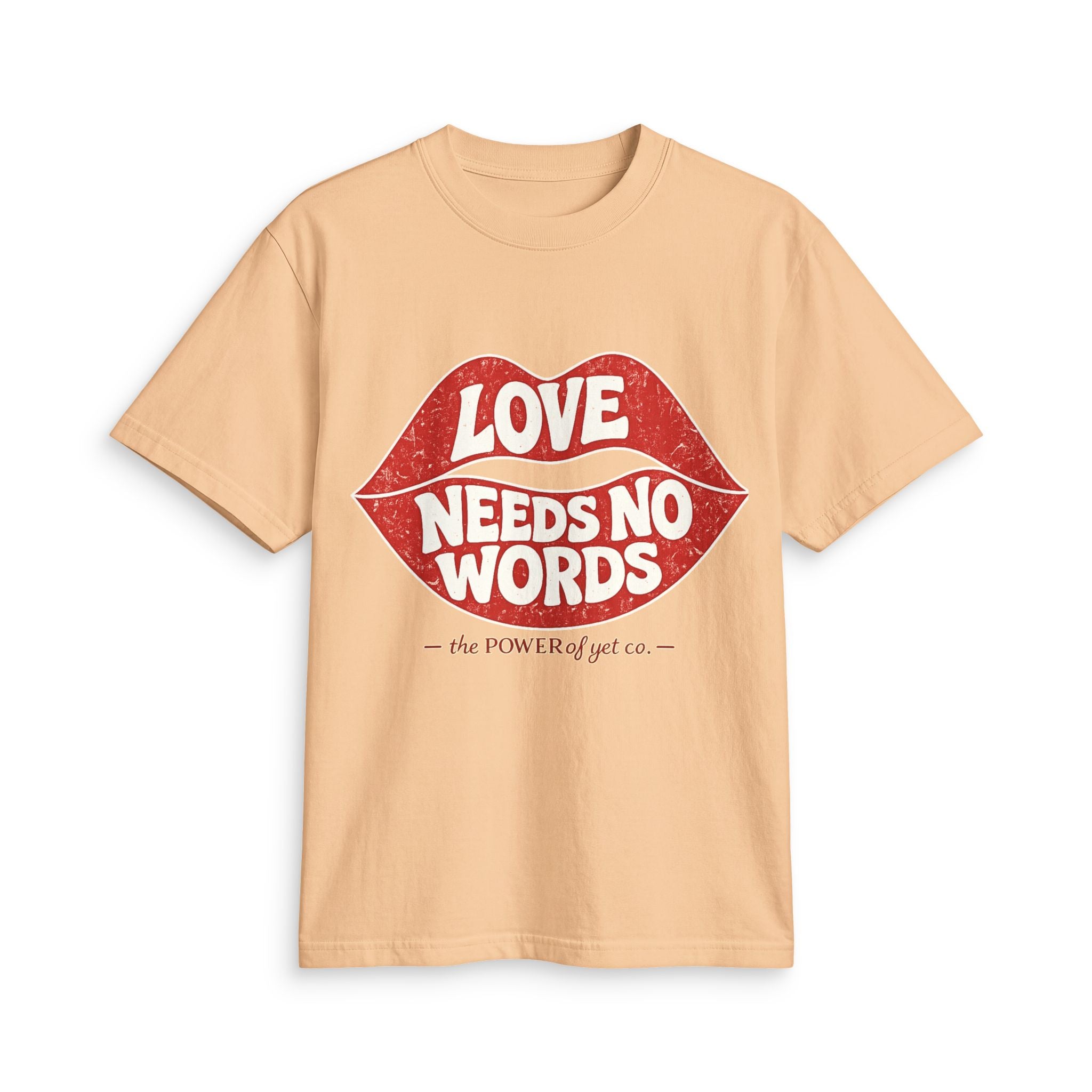Love Needs No Words T-Shirt — Retro Lip Graphic Tee