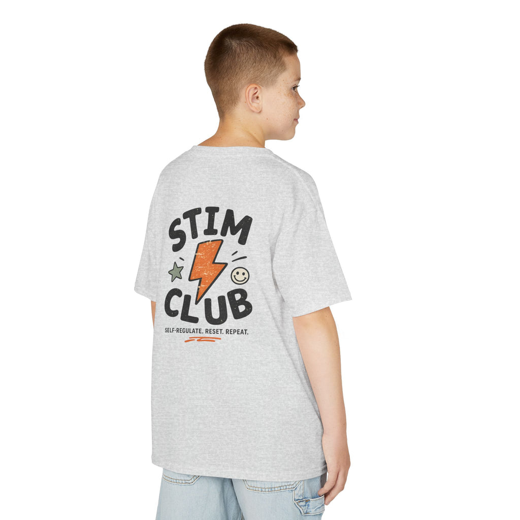 Stim Club Kids Tee — "Stim Club" Lightning Design Kids T-Shirt