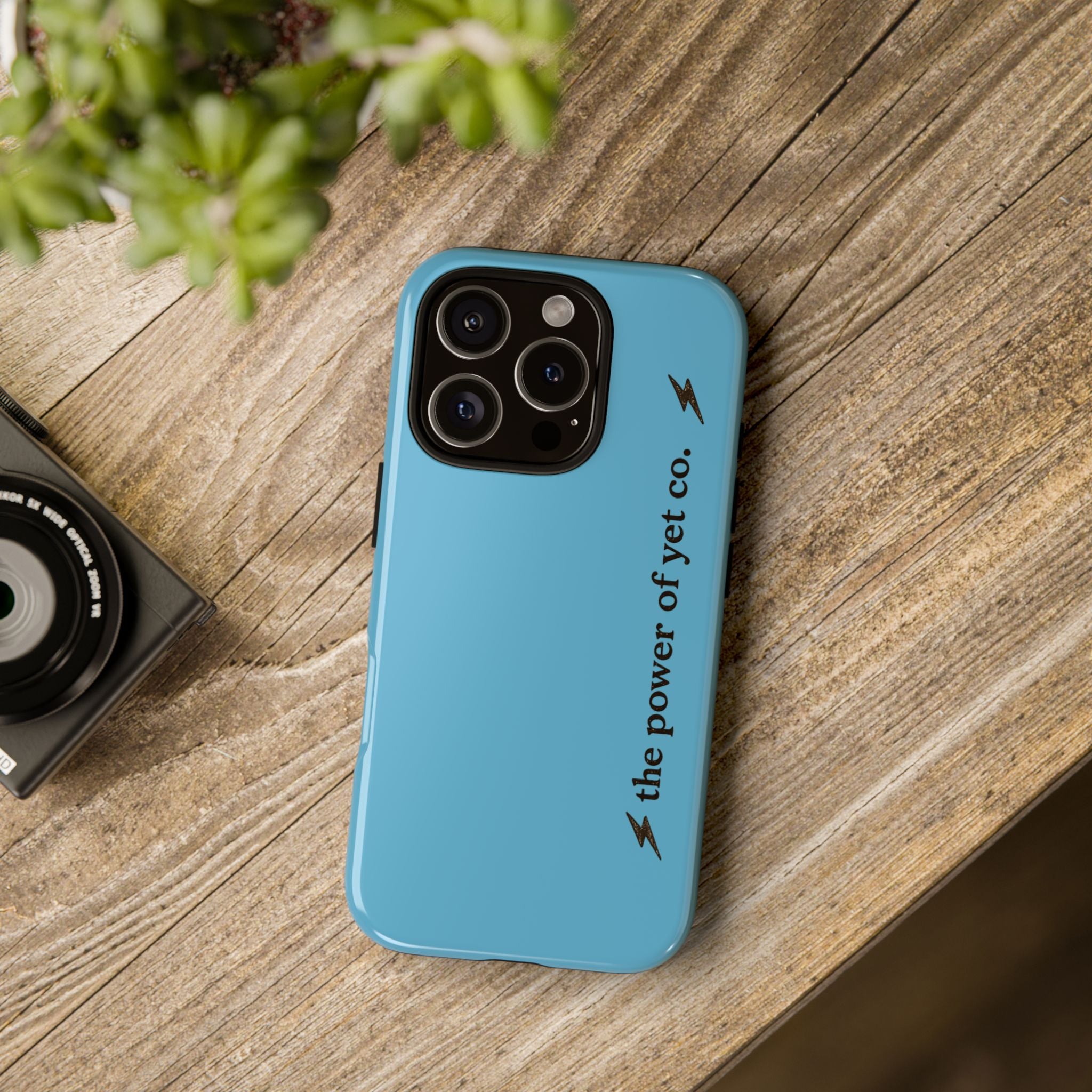 Phone Case — Blue "the power of yet co." Slim Protective Cover