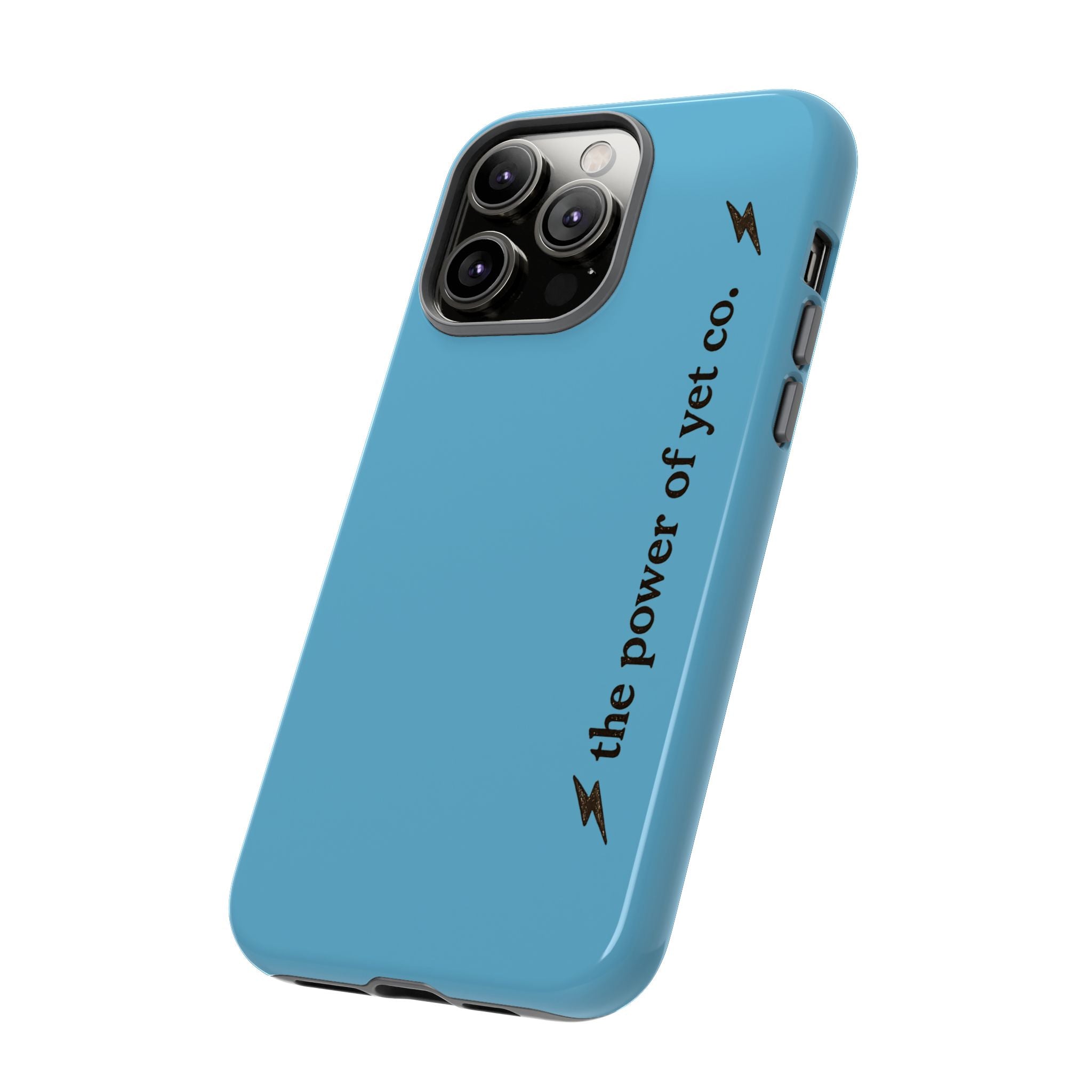 Phone Case — Blue "the power of yet co." Slim Protective Cover