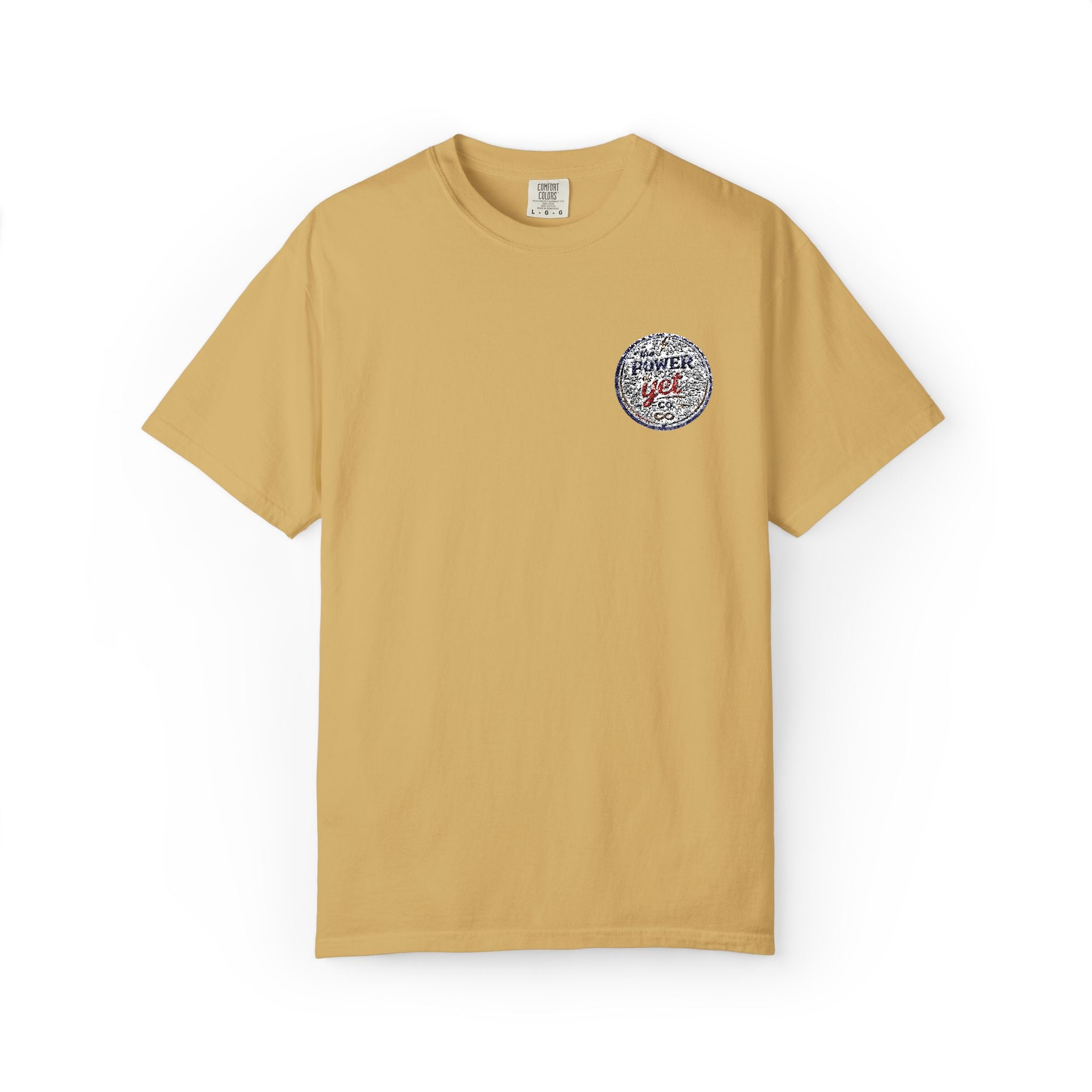 Vintage Travel Patch T-Shirt — 'I  NY' Retro Chest Logo