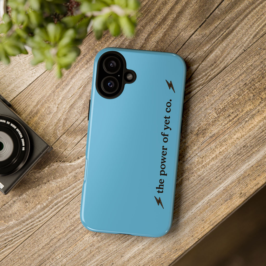 Phone Case — Blue "the power of yet co." Slim Protective Cover