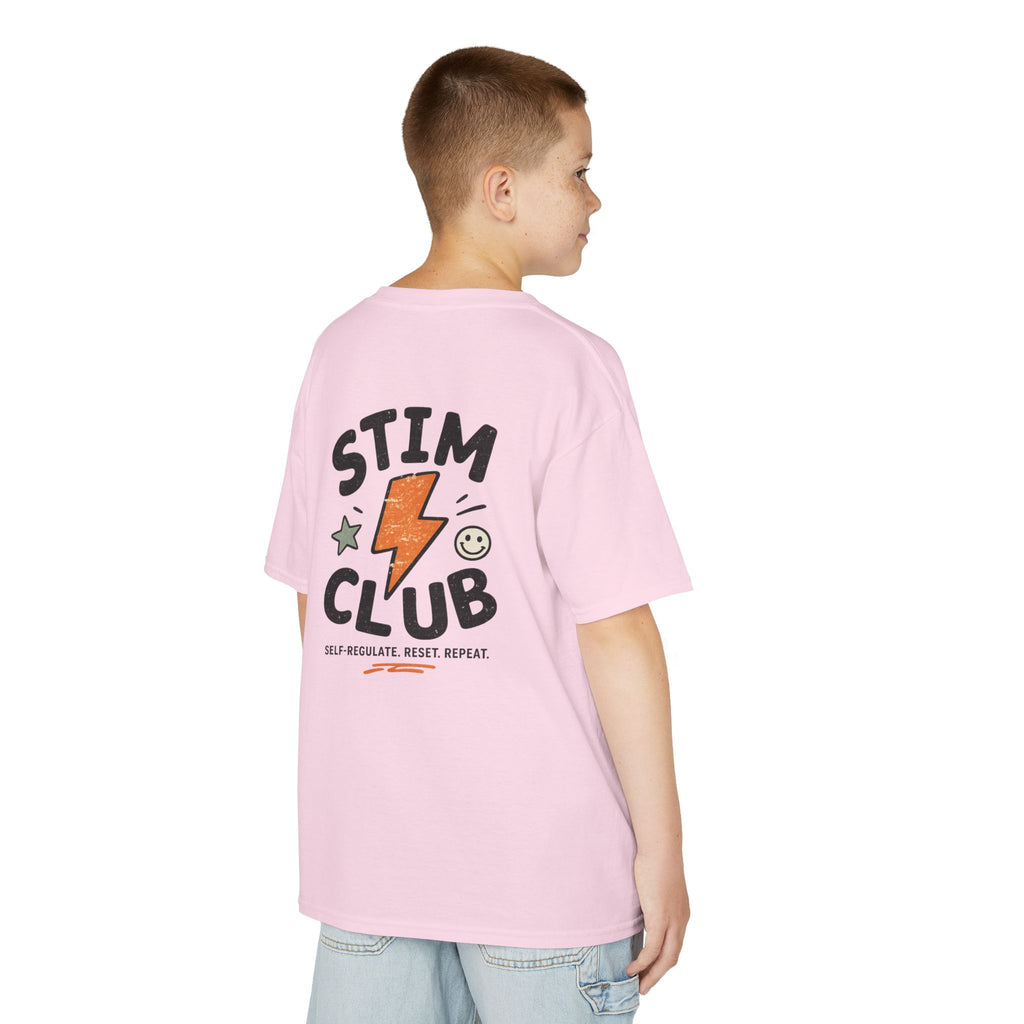 Stim Club Kids Tee — "Stim Club" Lightning Design Kids T-Shirt