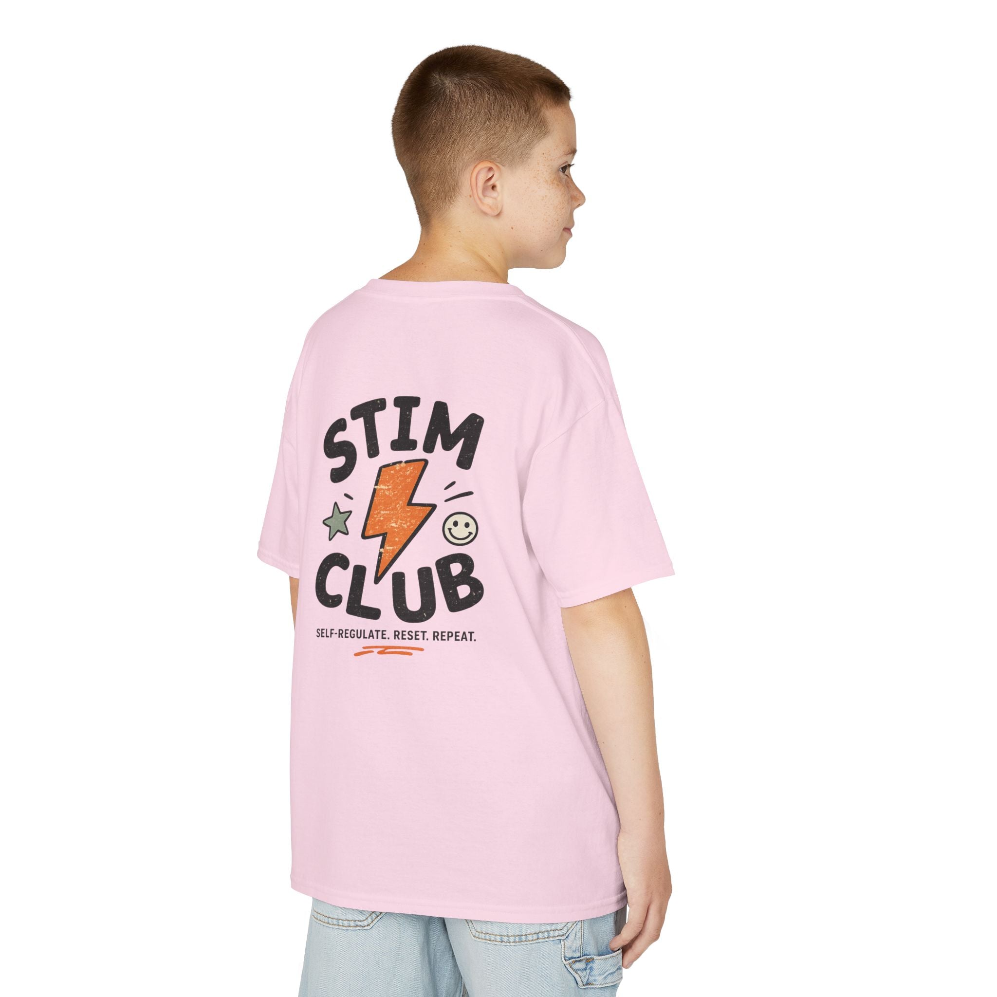 Stim Club Kids Tee — "Stim Club" Lightning Design Kids T-Shirt