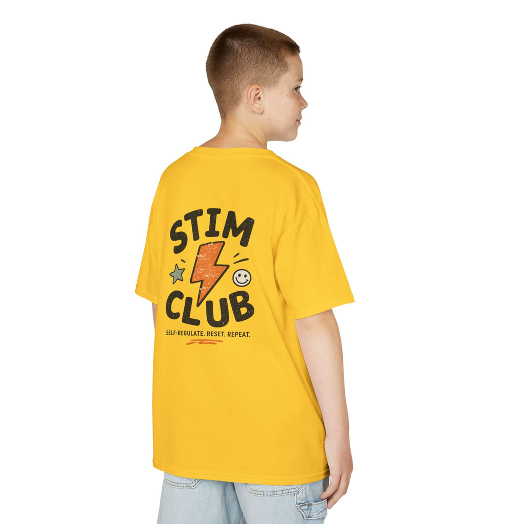 Stim Club Kids Tee — "Stim Club" Lightning Design Kids T-Shirt