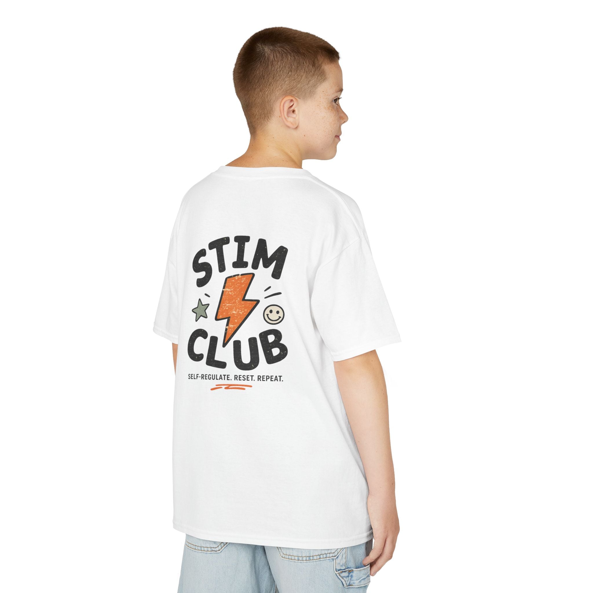 Stim Club Kids Tee — "Stim Club" Lightning Design Kids T-Shirt