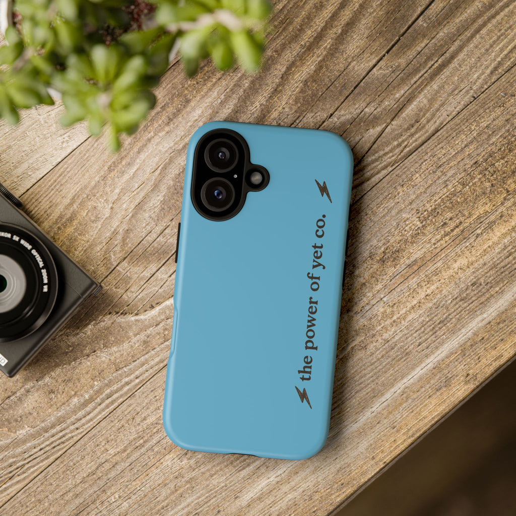 Phone Case — Blue "the power of yet co." Slim Protective Cover