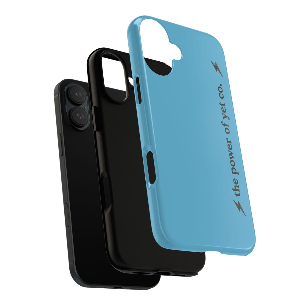Phone Case — Blue "the power of yet co." Slim Protective Cover