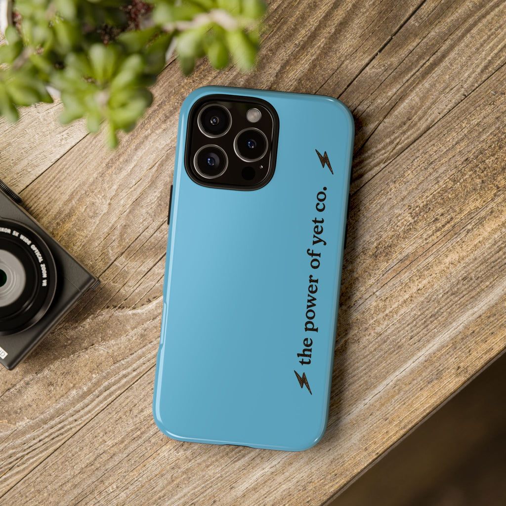 Phone Case — Blue "the power of yet co." Slim Protective Cover