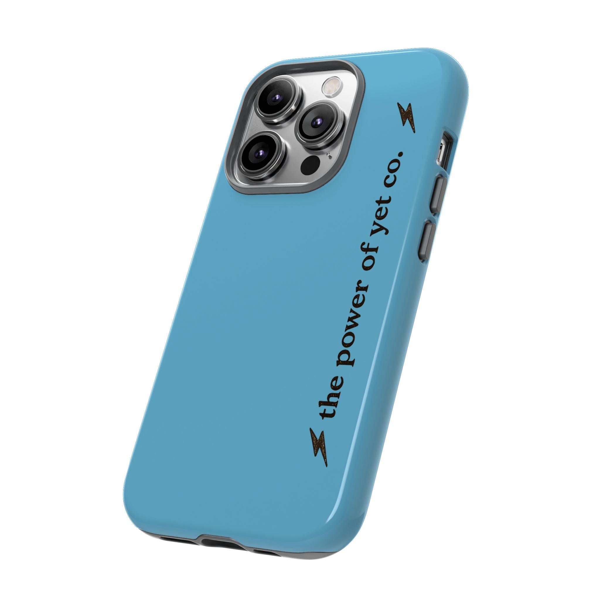 Phone Case — Blue "the power of yet co." Slim Protective Cover