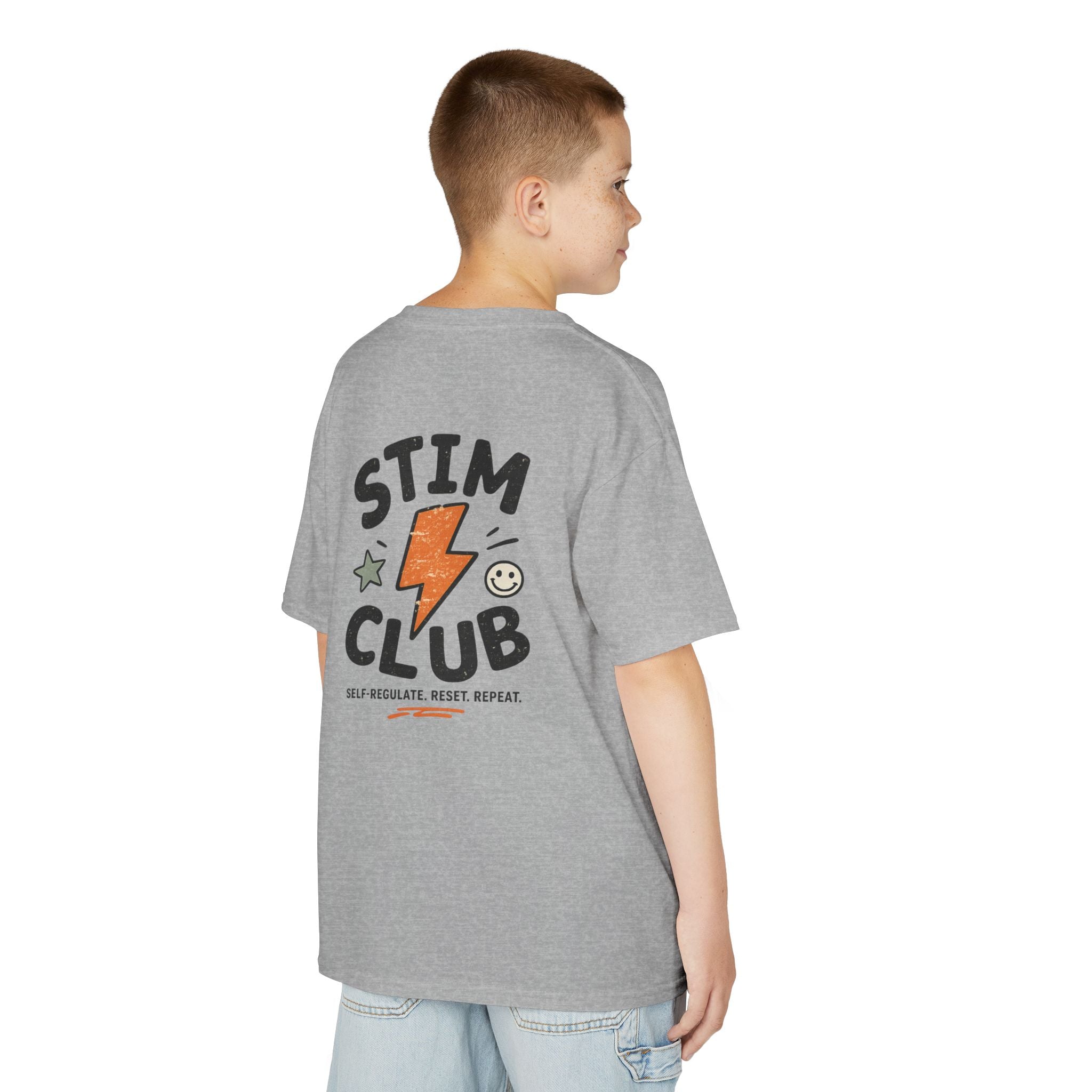 Stim Club Kids Tee — "Stim Club" Lightning Design Kids T-Shirt