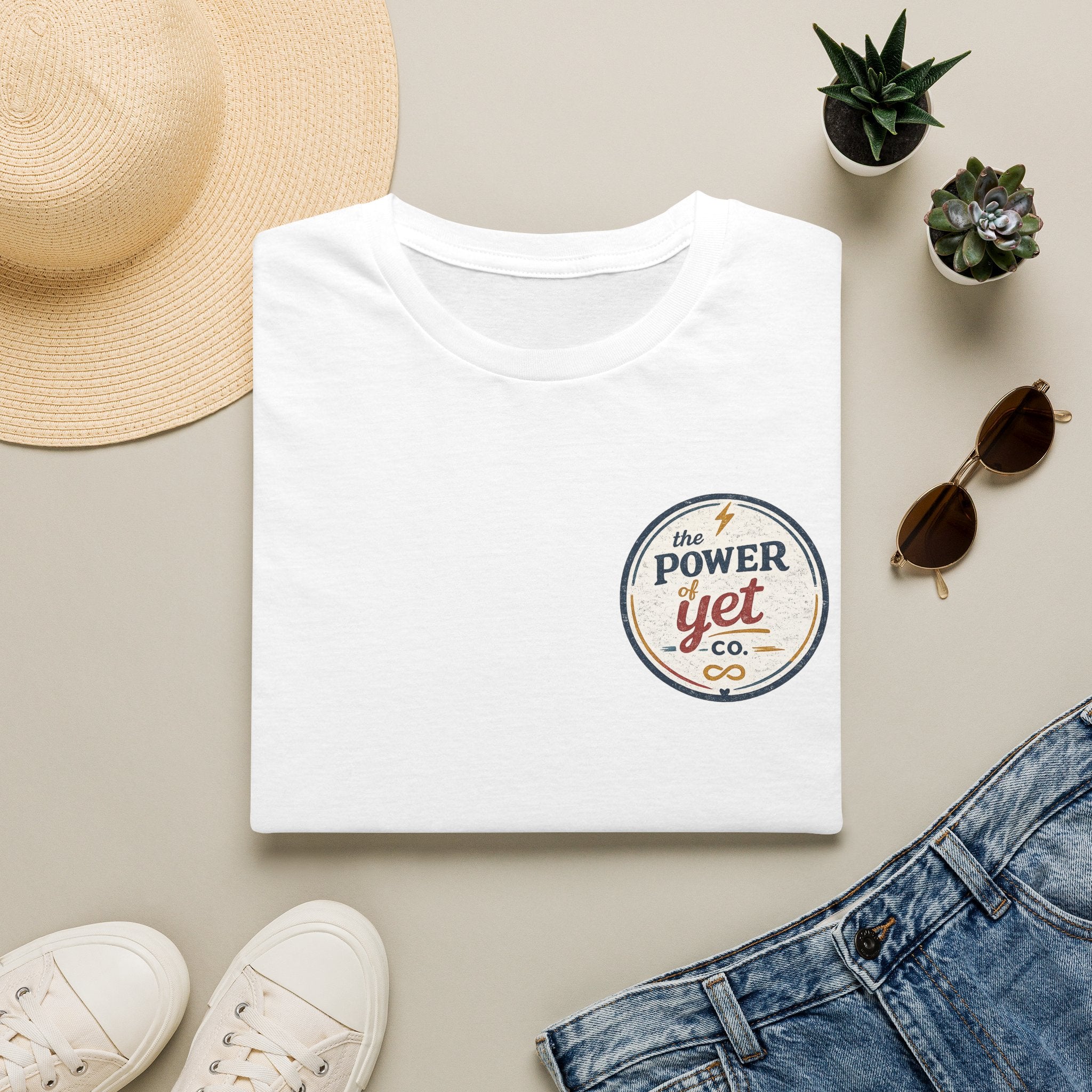 T-Shirt — The Power Yet Co. Retro Motivational Logo Tee