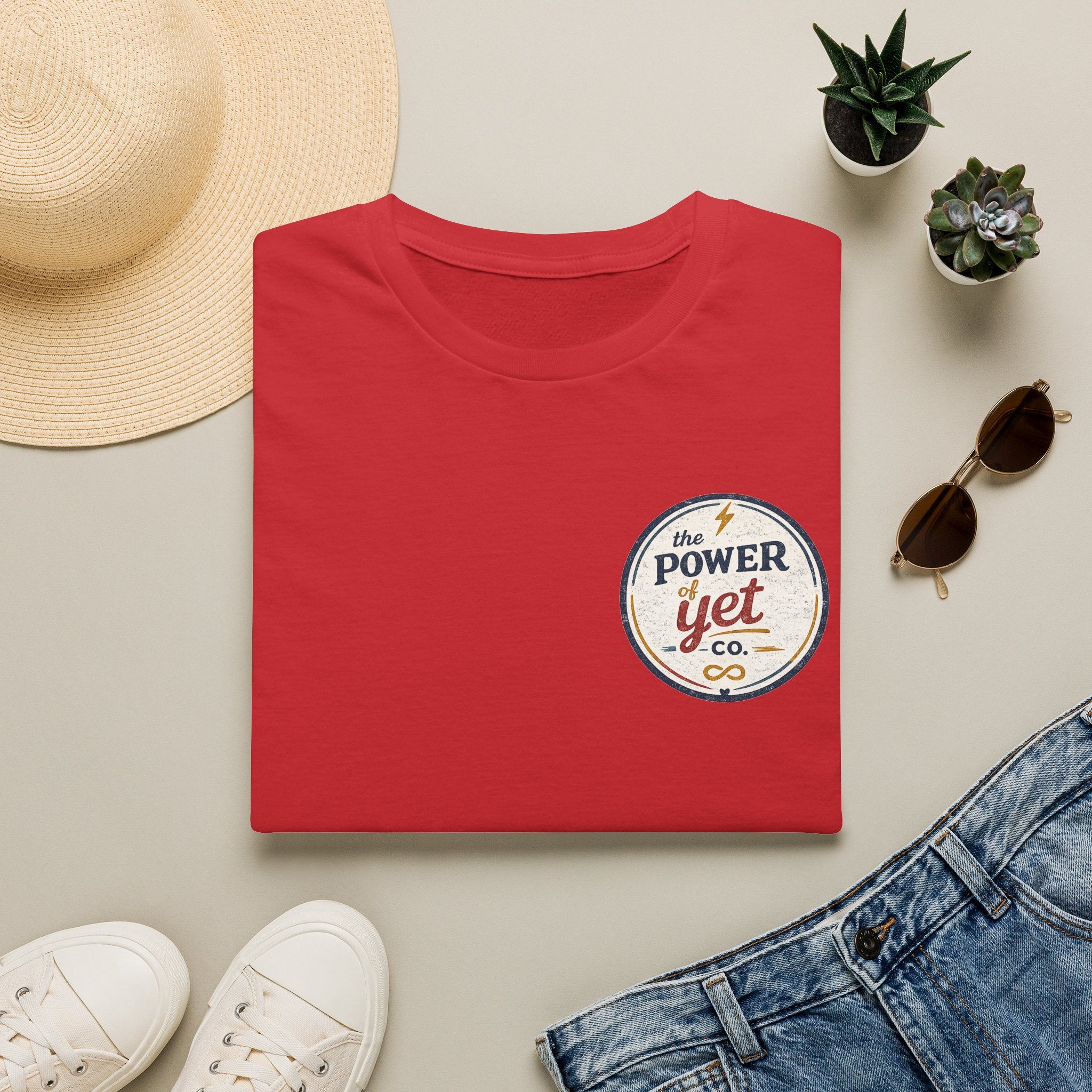 T-Shirt — The Power Yet Co. Retro Motivational Logo Tee