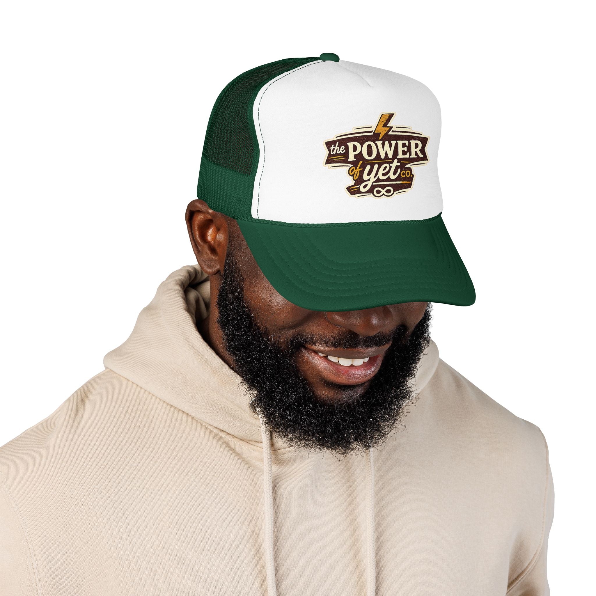 The Power of Yet Trucker Hat – Inspirational Mesh Foam Cap