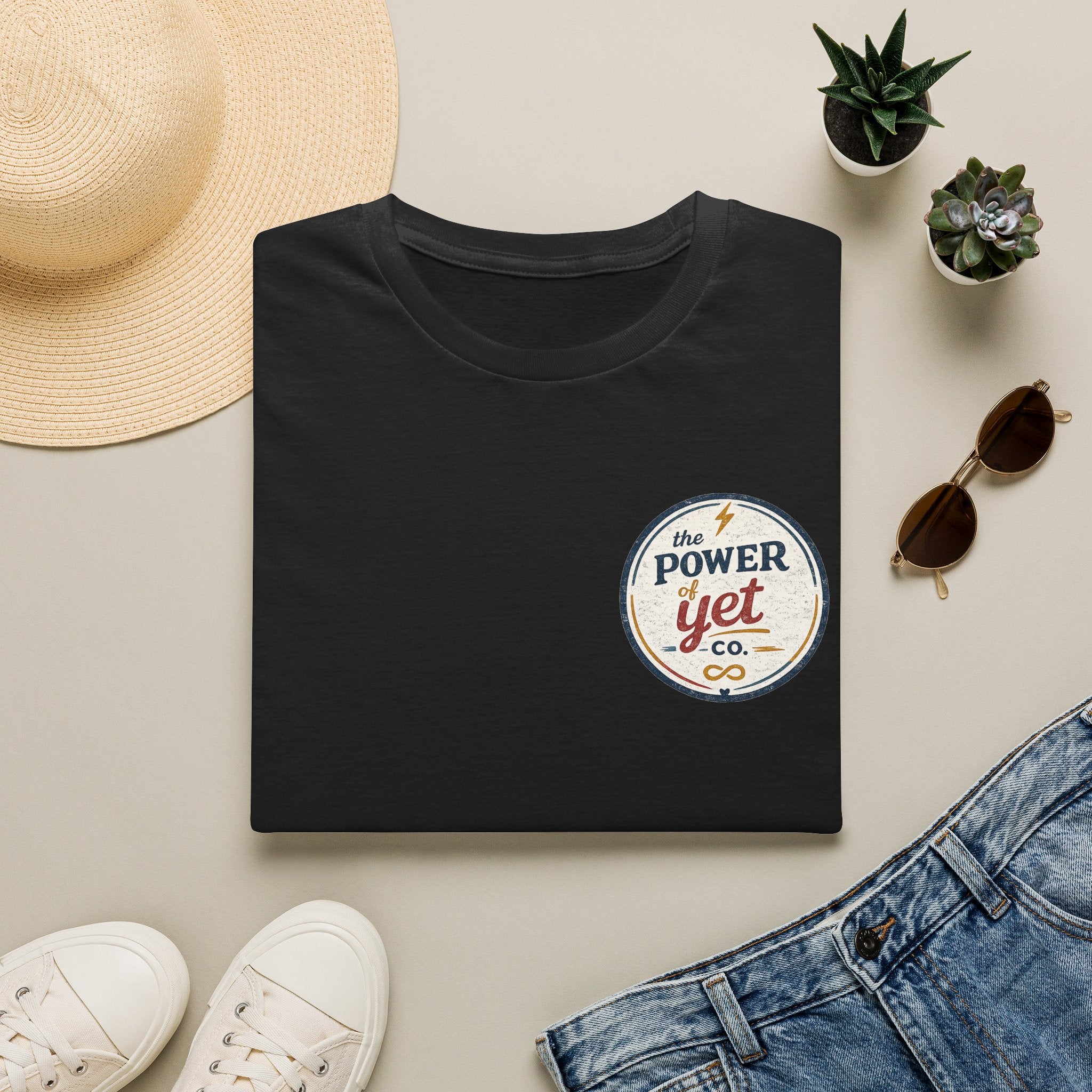 T-Shirt — The Power Yet Co. Retro Motivational Logo Tee