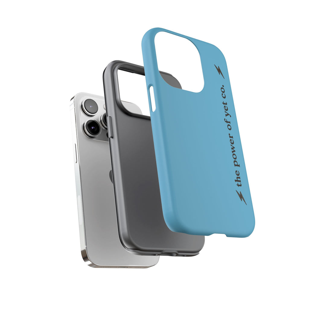 Phone Case — Blue "the power of yet co." Slim Protective Cover