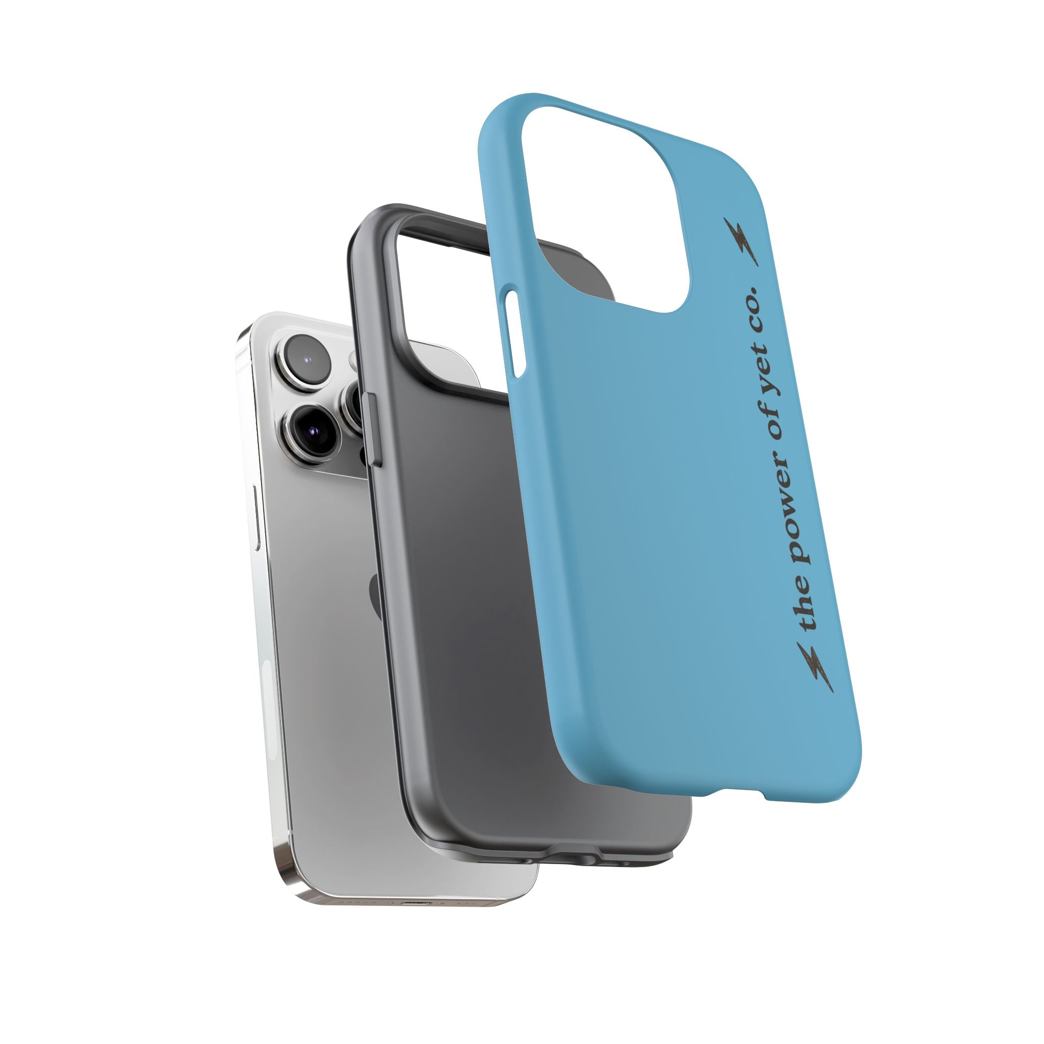 Phone Case — Blue "the power of yet co." Slim Protective Cover