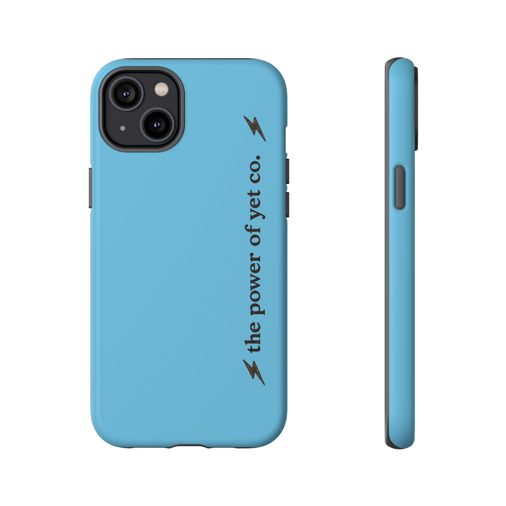 Phone Case — Blue "the power of yet co." Slim Protective Cover