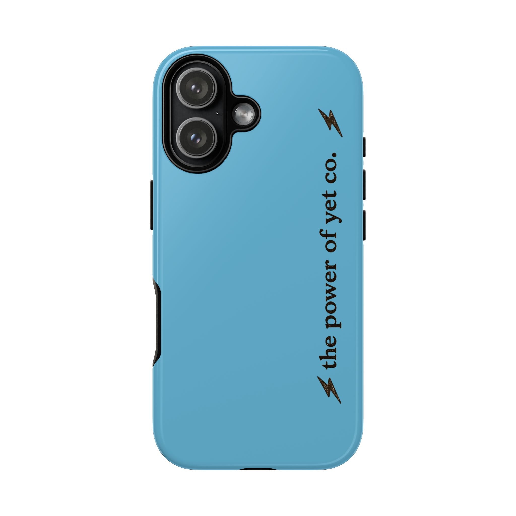 Phone Case — Blue "the power of yet co." Slim Protective Cover