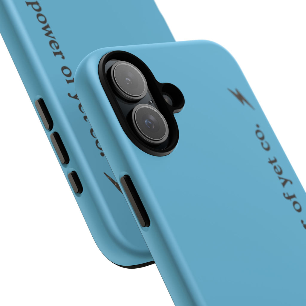 Phone Case — Blue "the power of yet co." Slim Protective Cover