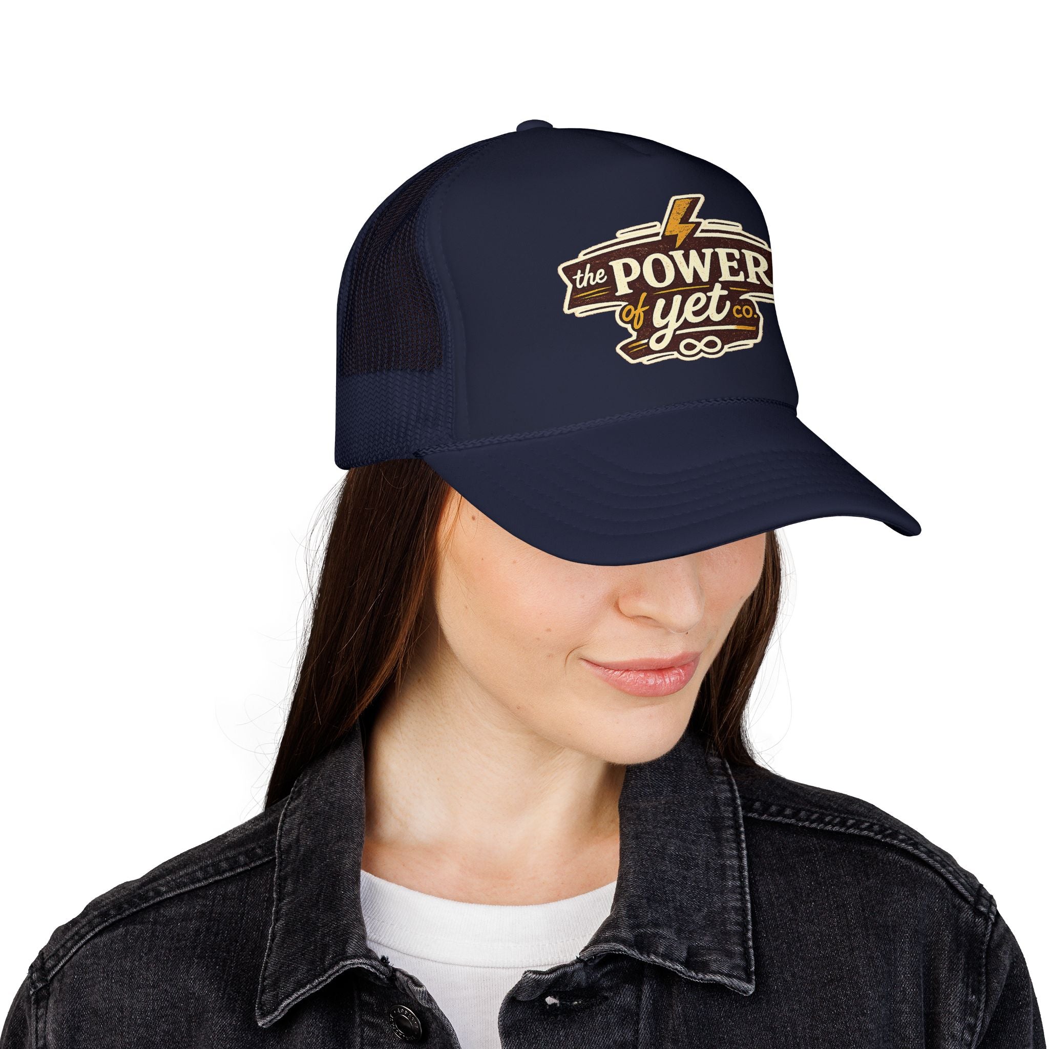 The Power of Yet Trucker Hat – Inspirational Mesh Foam Cap