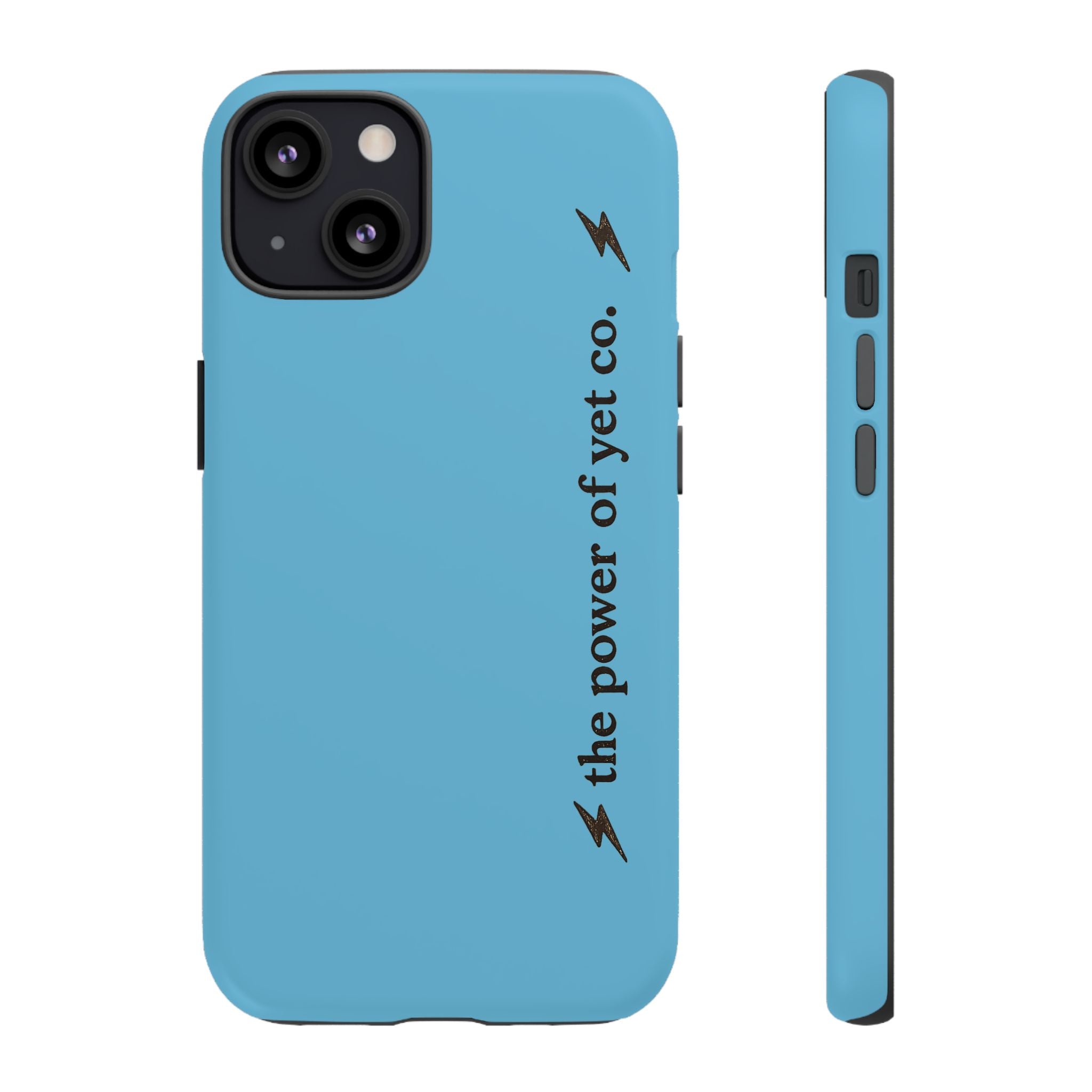 Phone Case — Blue "the power of yet co." Slim Protective Cover