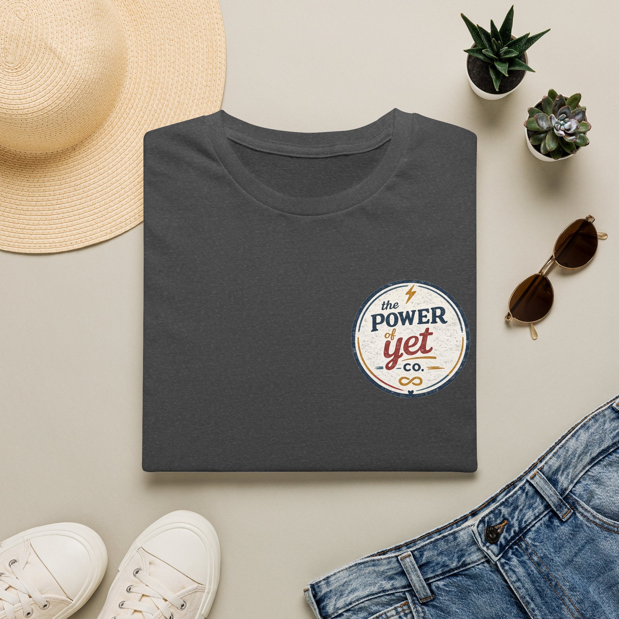 T-Shirt — The Power Yet Co. Retro Motivational Logo Tee