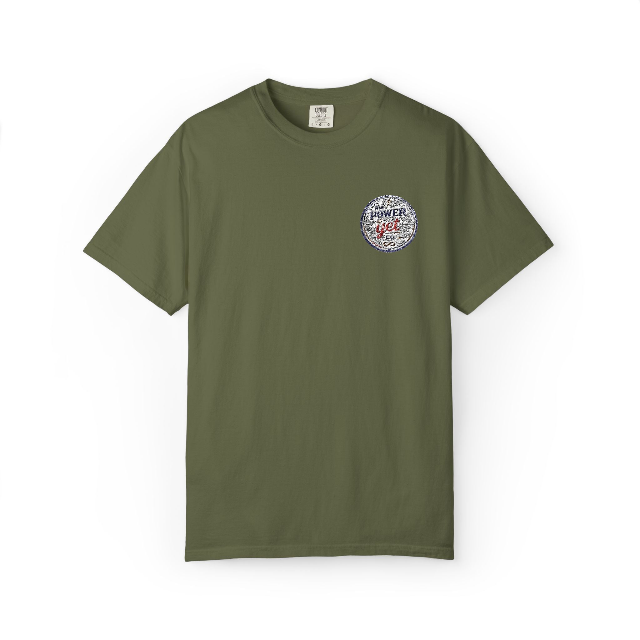 Vintage Travel Patch T-Shirt — 'I  NY' Retro Chest Logo